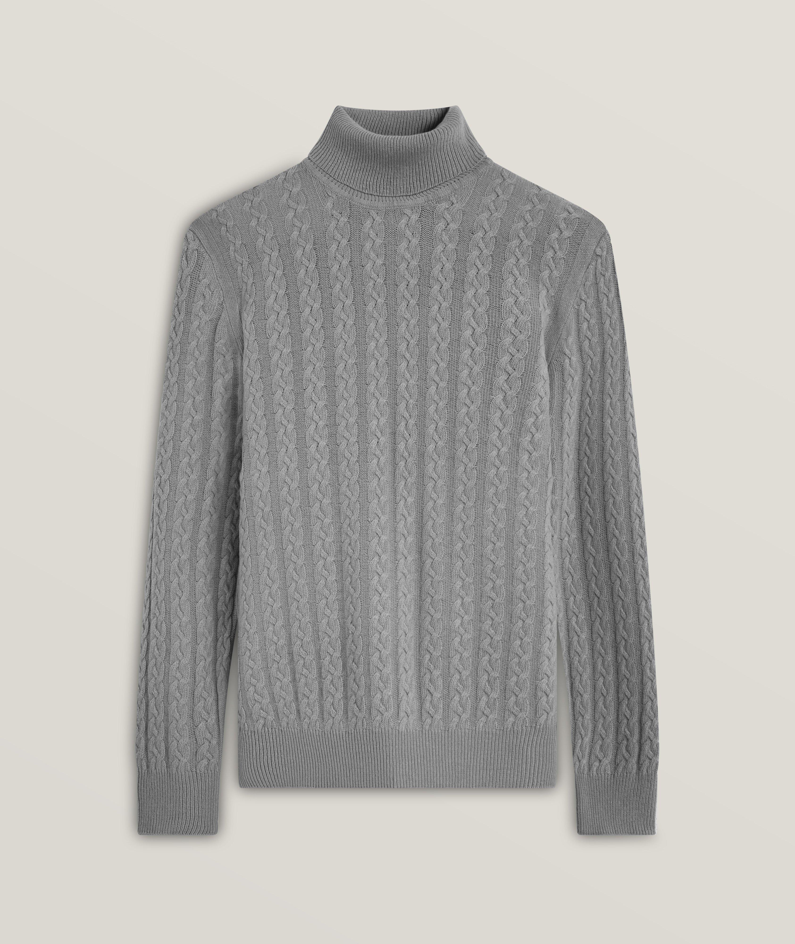 Cable Stitch Merino Wool-Blend Turtleneck  image 0