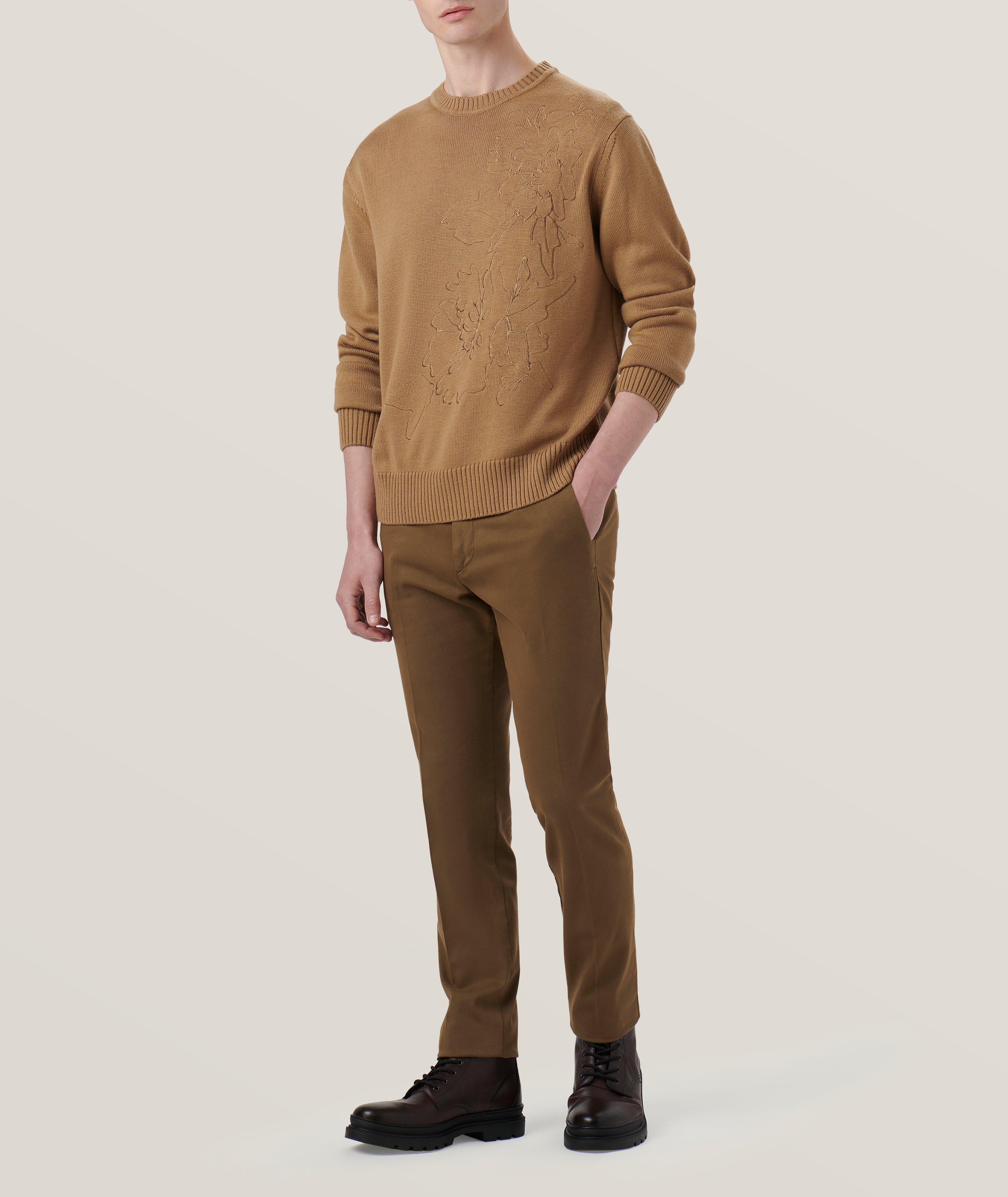 Floral Embroidered Merino Wool Sweater image 5
