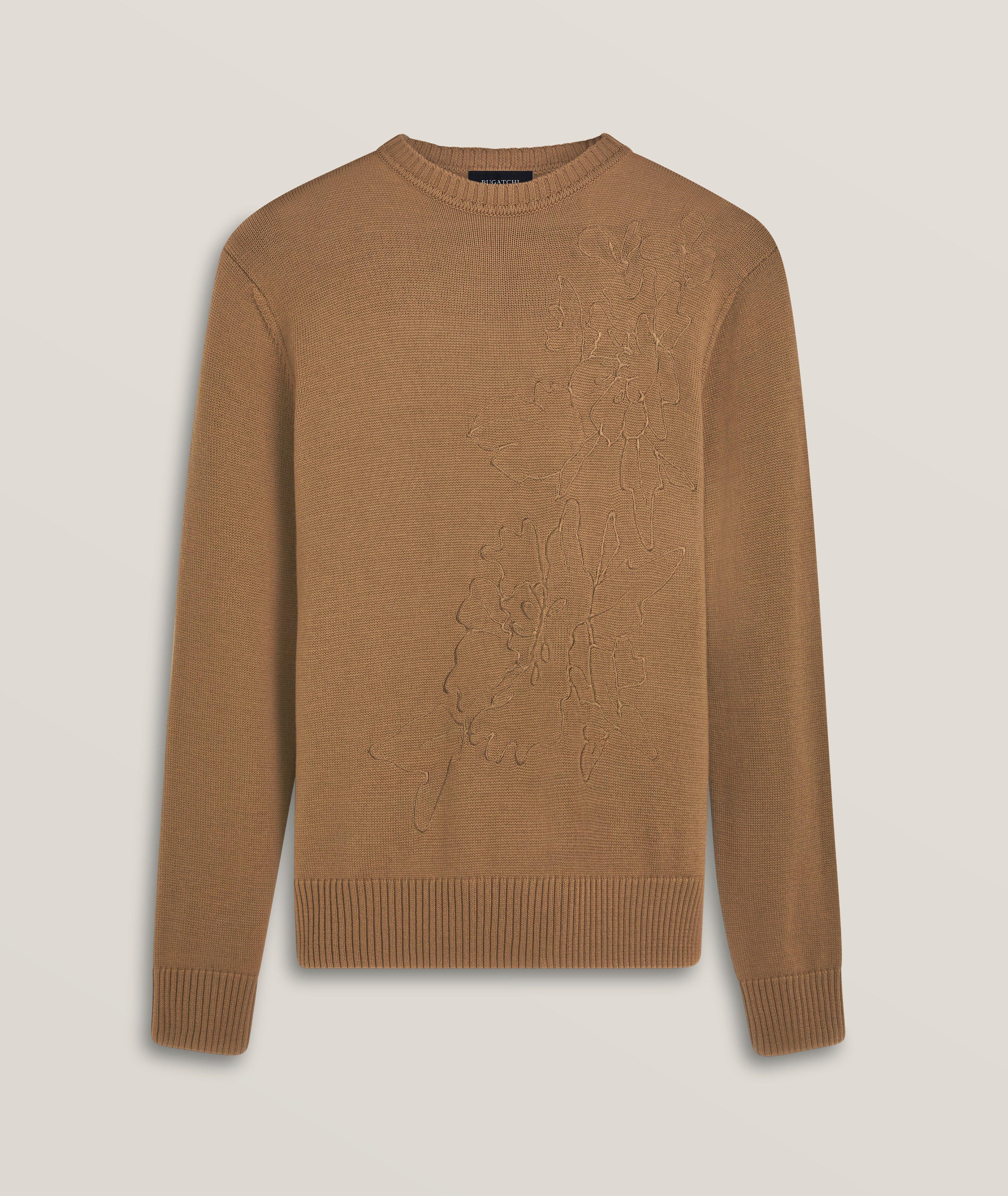 Floral Embroidered Merino Wool Sweater image 0