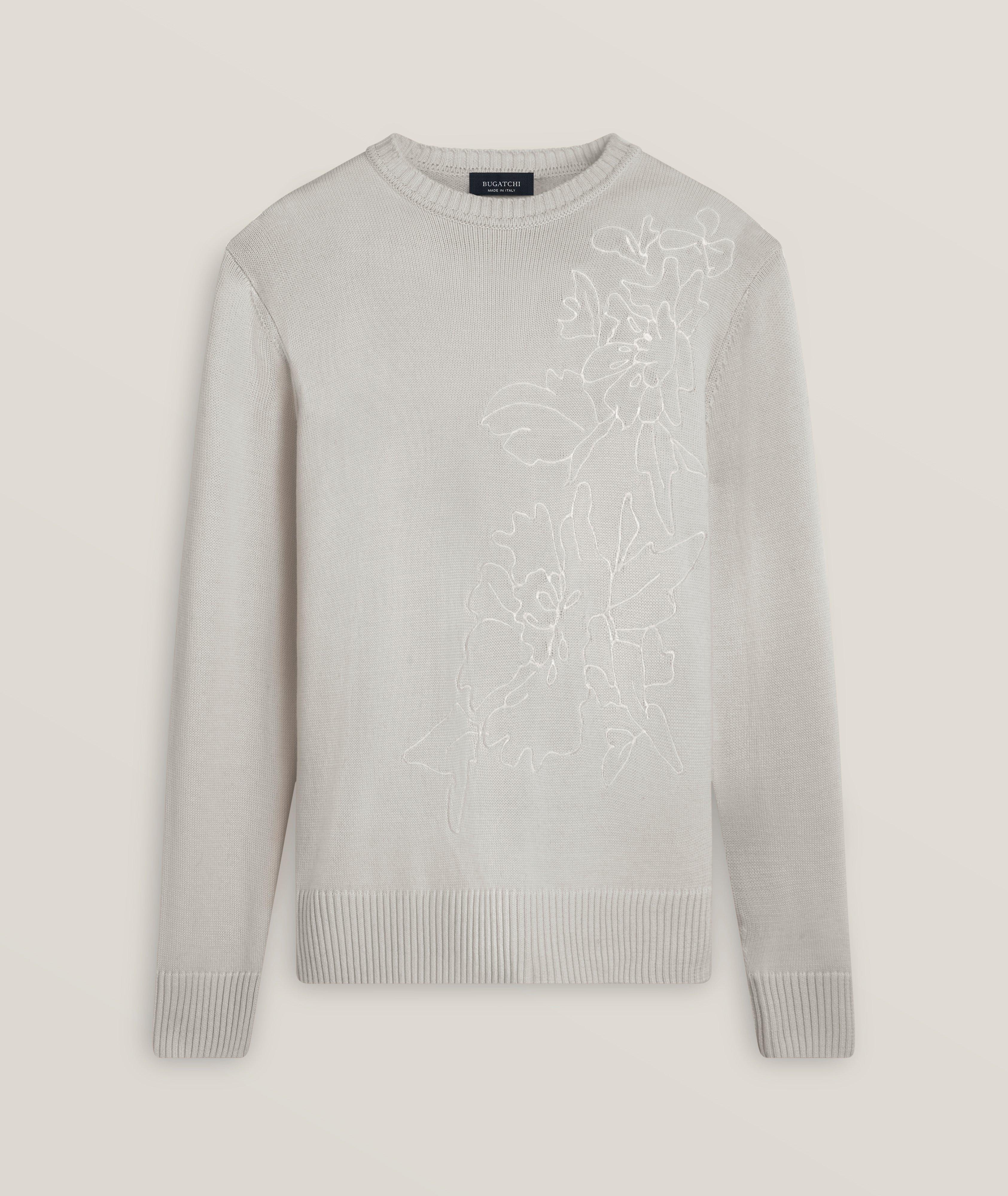 Floral Embroidered Merino Wool Sweater image 0
