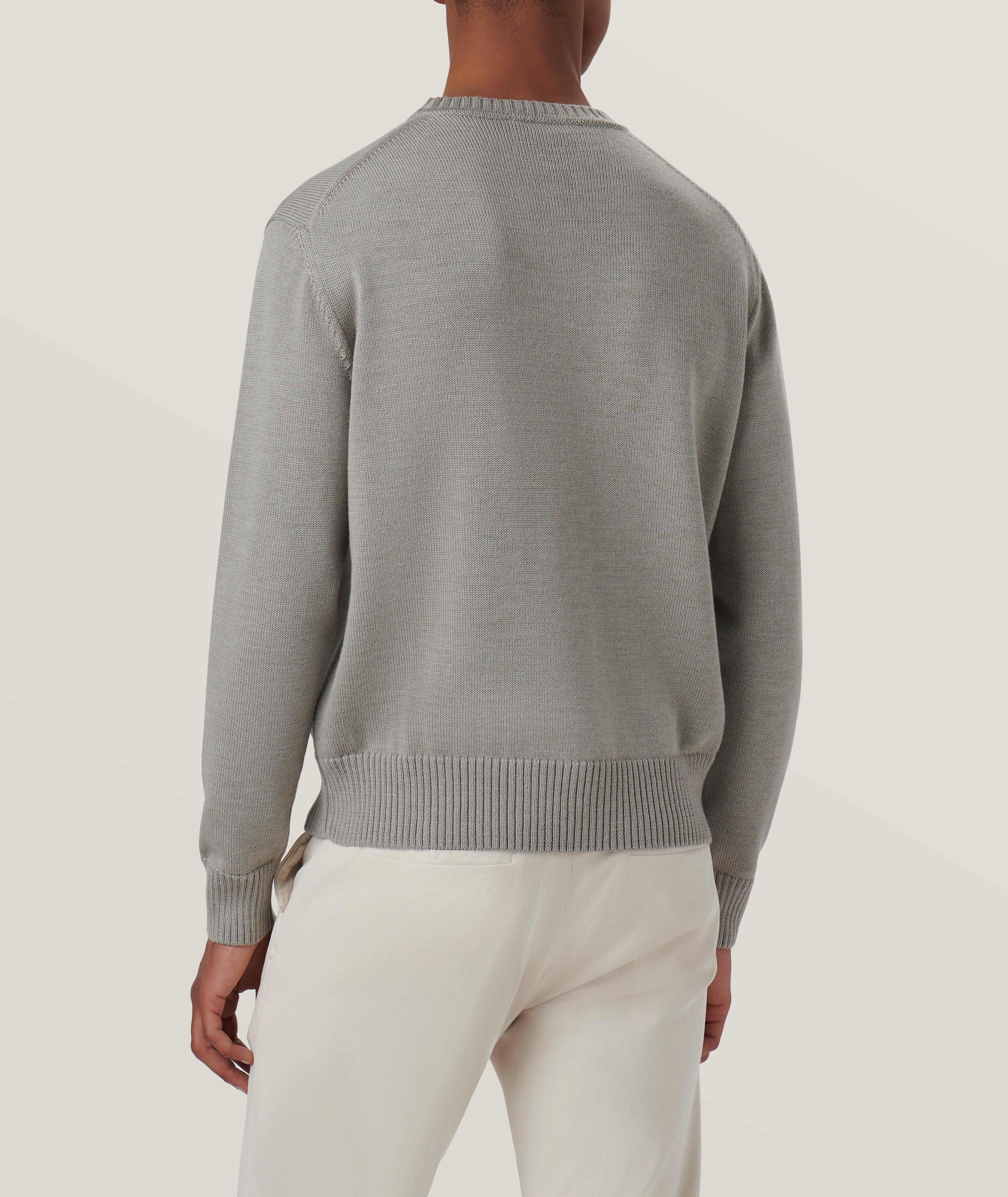 Floral Embroidered Merino Wool Sweater image 4