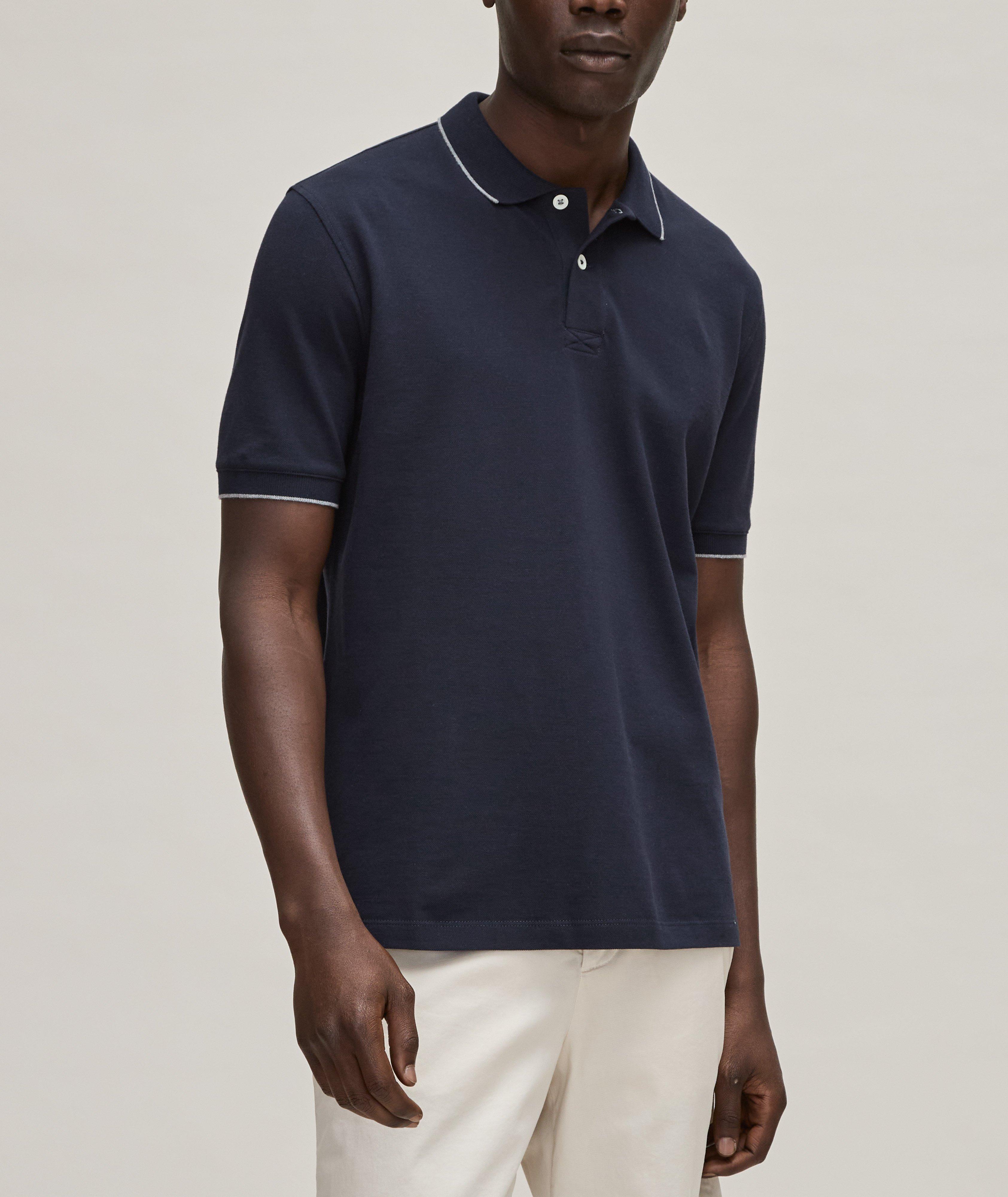 Contrast Tipped Piqué Cotton Polo