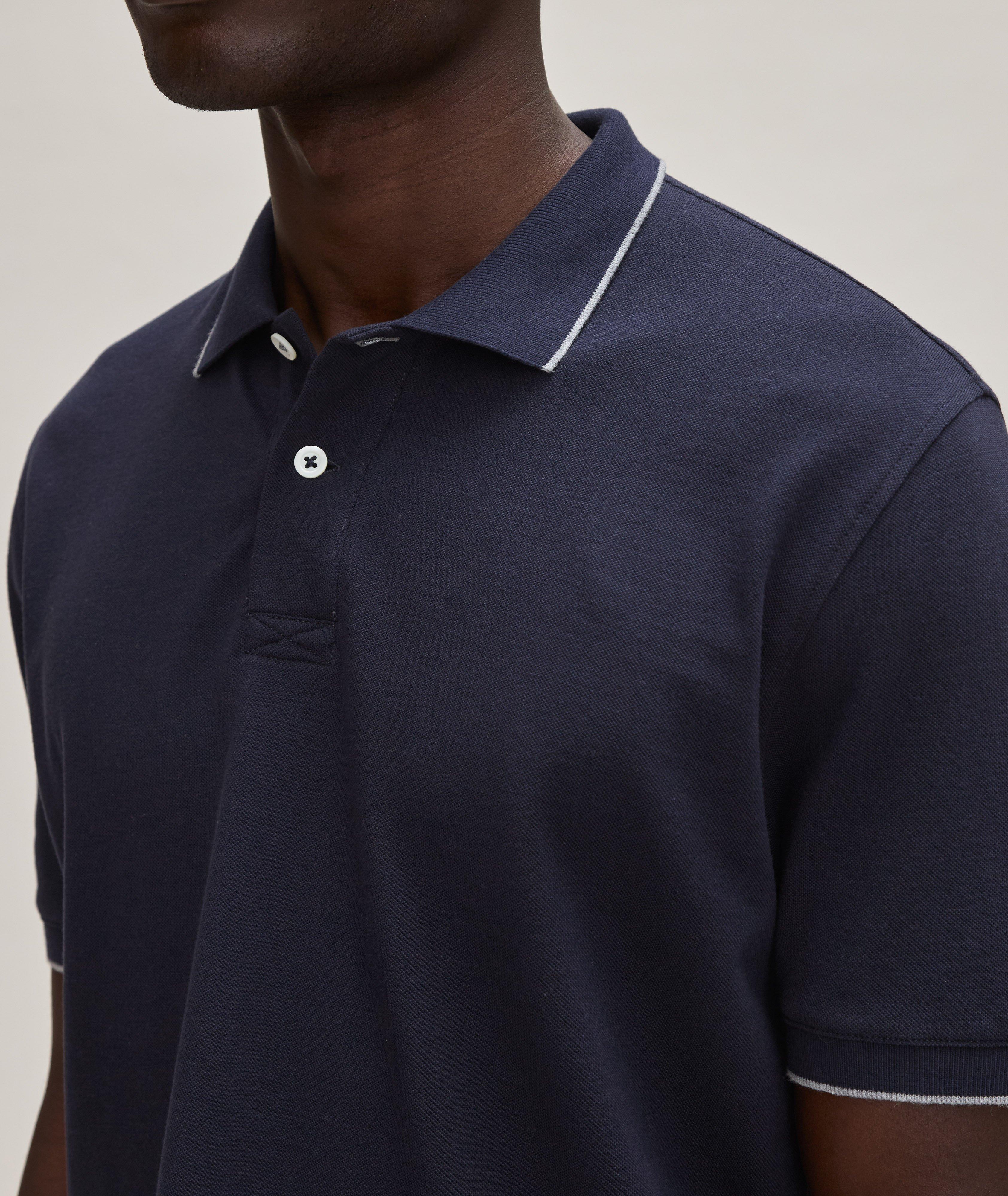 Contrast Tipped Piqué Cotton Polo