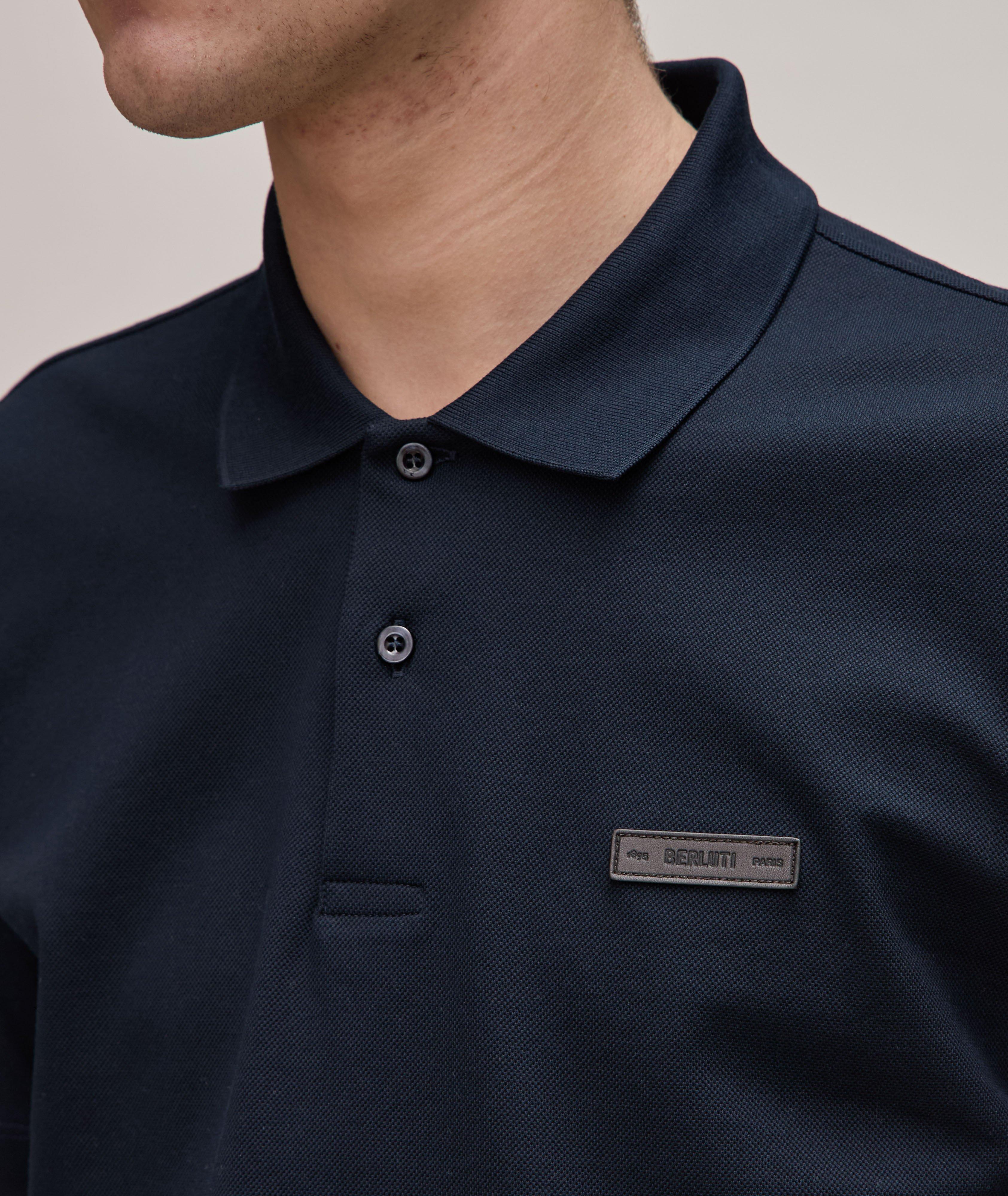 Polo en piqué de coton avec logo image 3