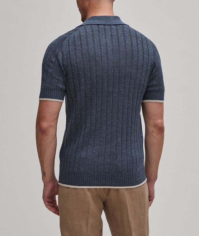 Ribbed Knit Linen-Cotton Polo  image 2