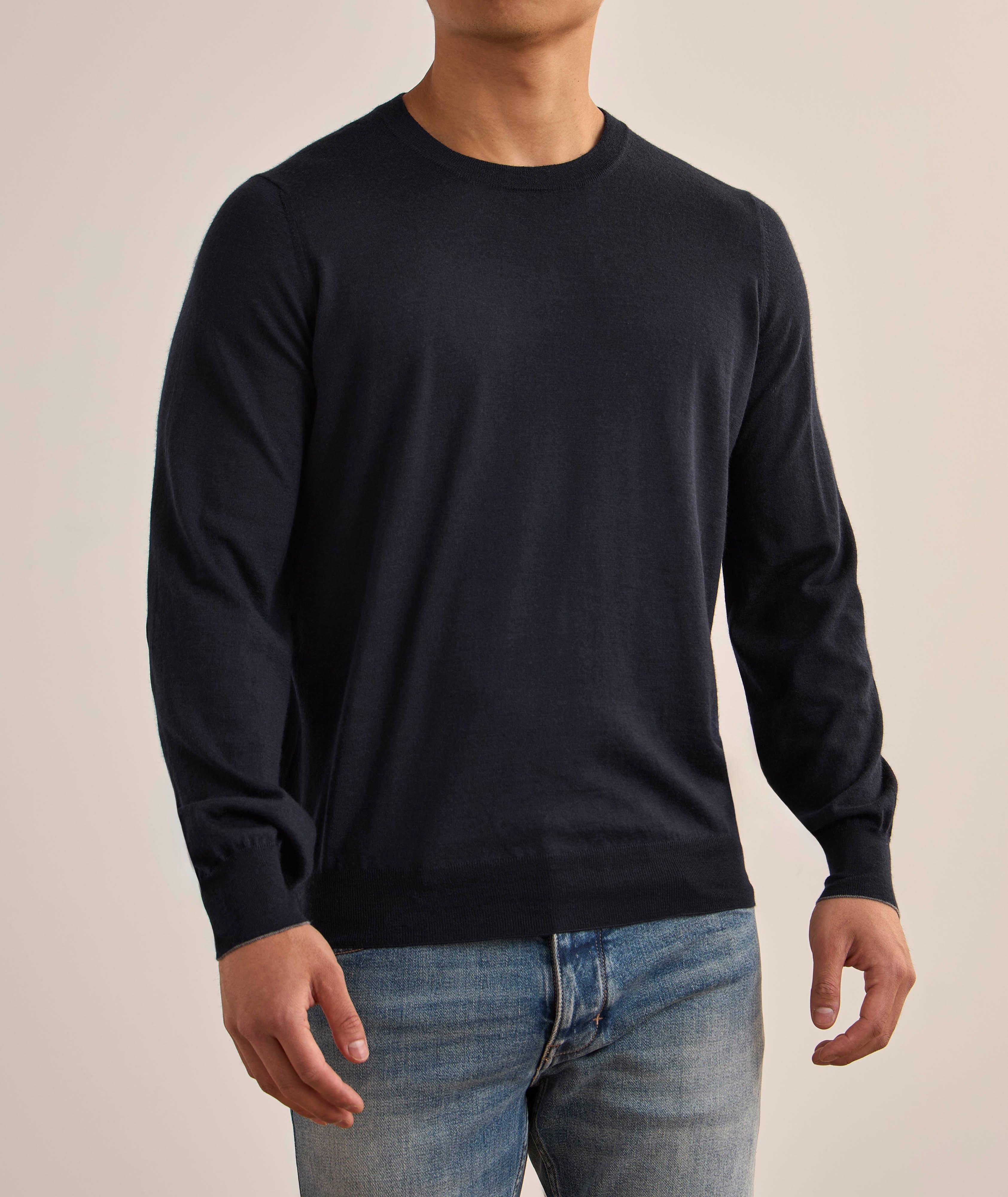 Elbow Patch Wool-Cashmere Sweater image 1
