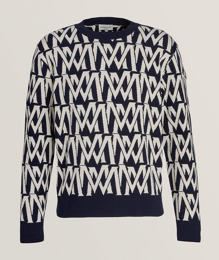 Jacquard Monogram Cotton-Blend Sweater image 0