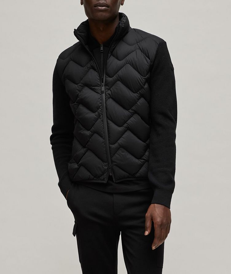 Quilted Mixed Material Down Jacket image 1