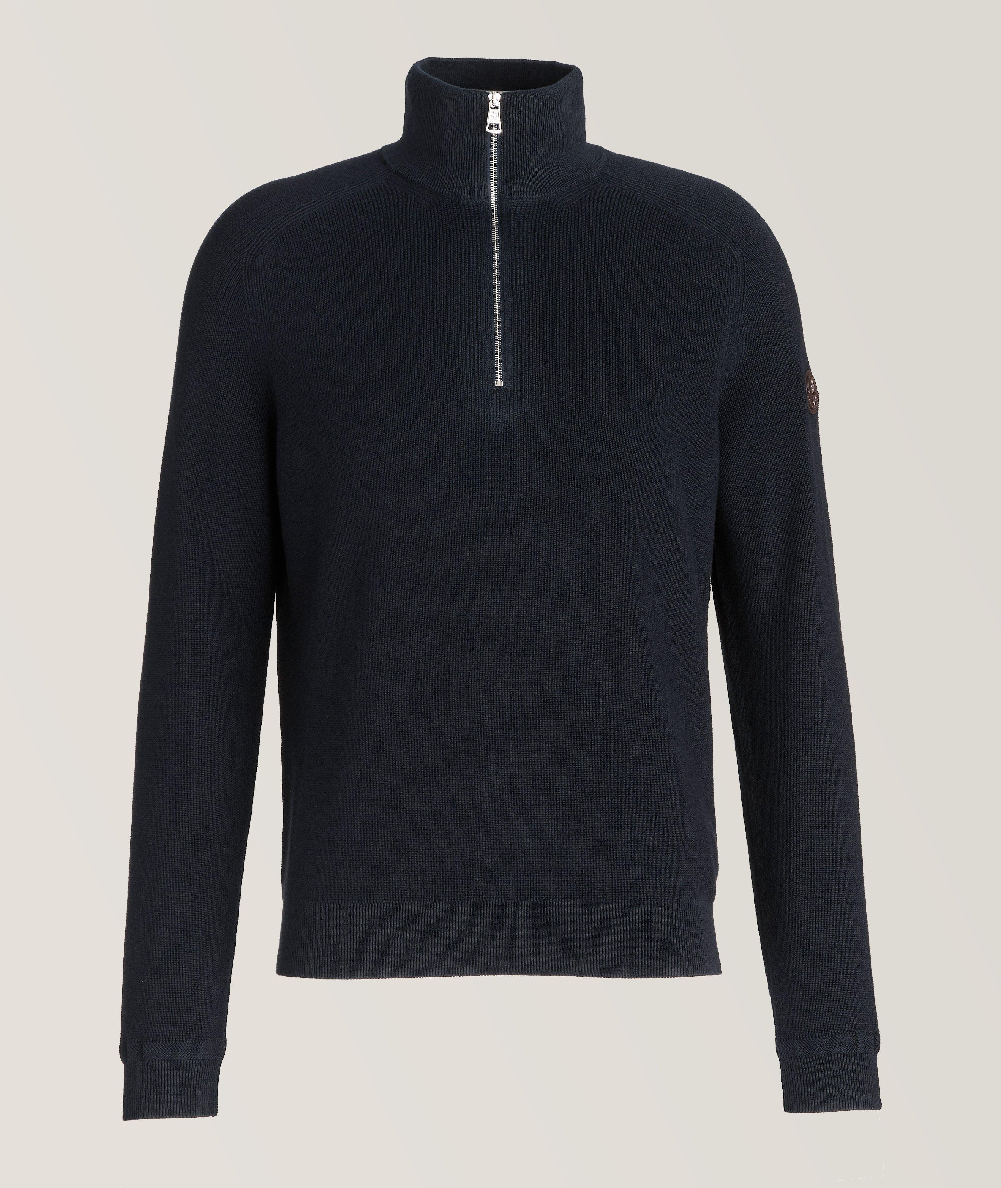 Cotton-Cashmere Quarter-Zip Sweater