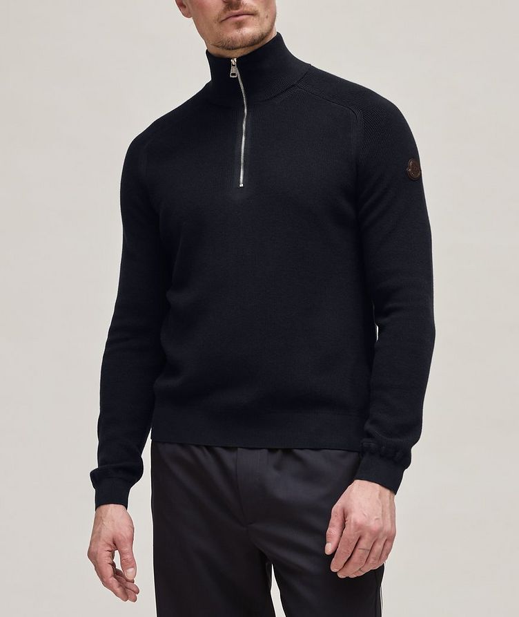 Cotton-Cashmere Quarter-Zip Sweater image 1