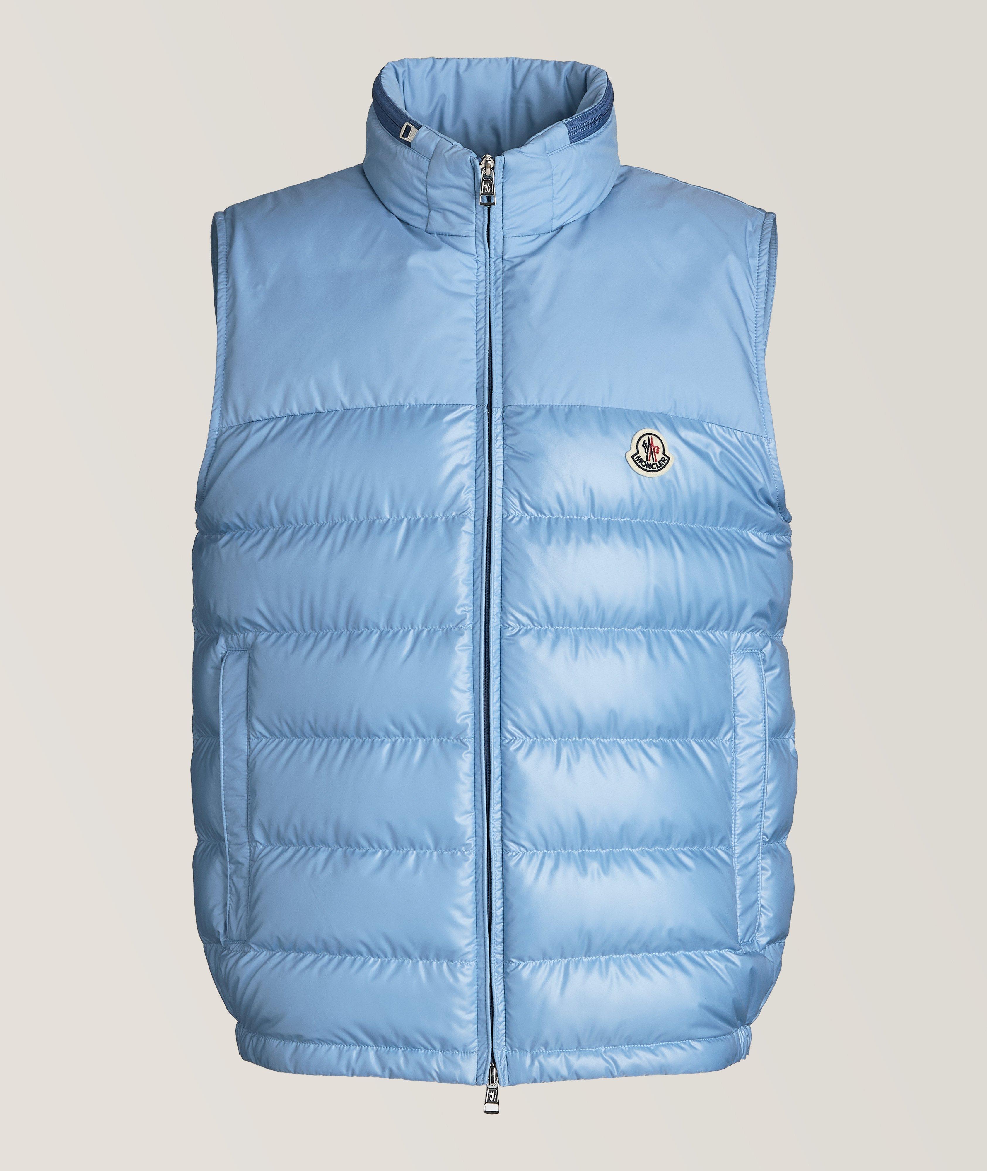 Brioni logo-patch zip-up gilet - Blue