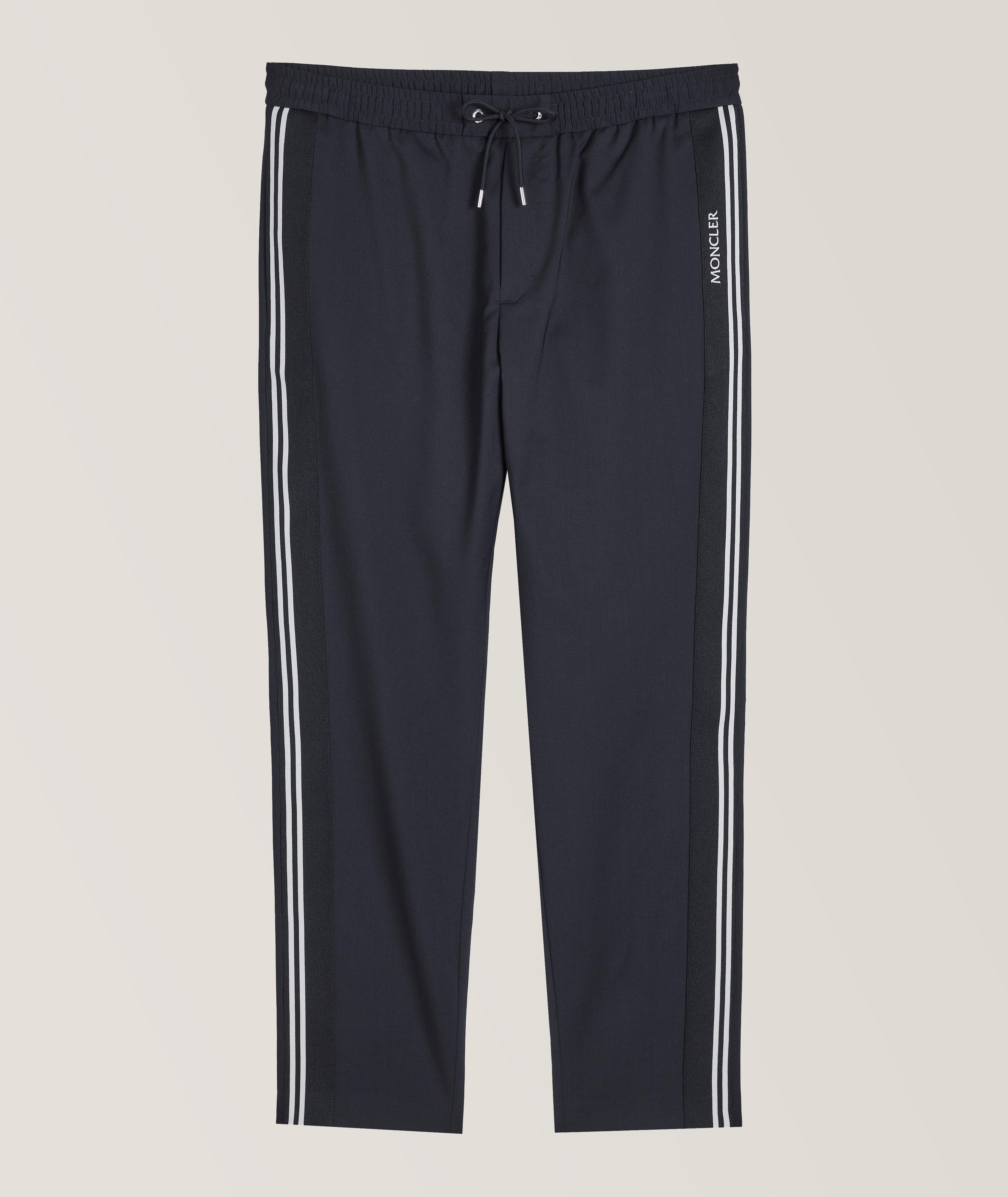 Grenoble Collection Stripe Detail Embroidered Logo Tapered Trousers