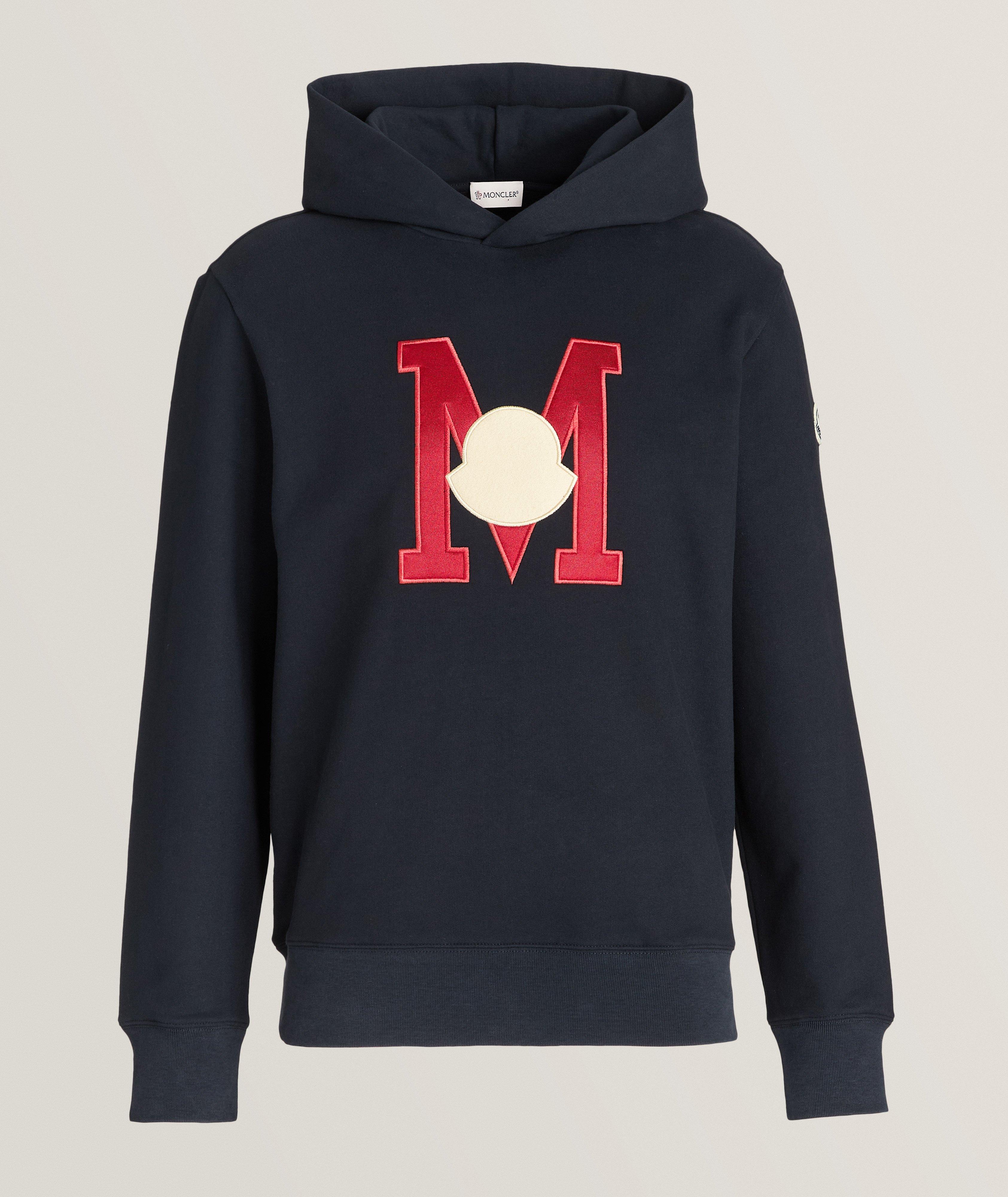 Embroidered Monogram Cotton Hooded Sweater