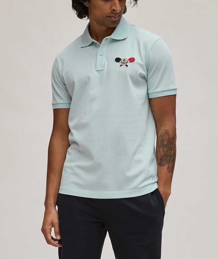 Embroidered Crossed Racket Logo Cotton Polo image 1