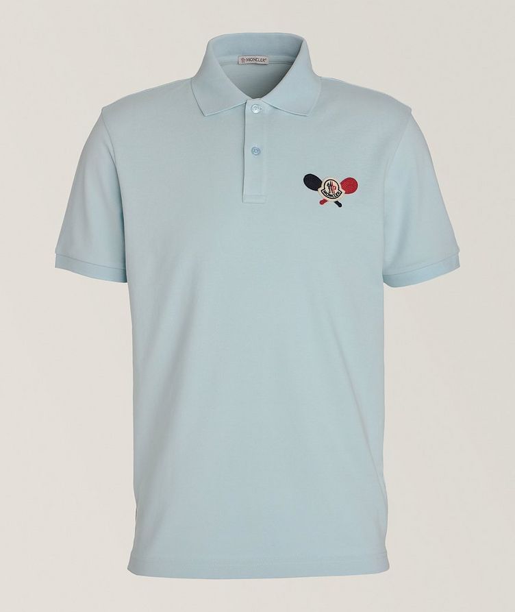 Embroidered Crossed Racket Logo Cotton Polo image 0