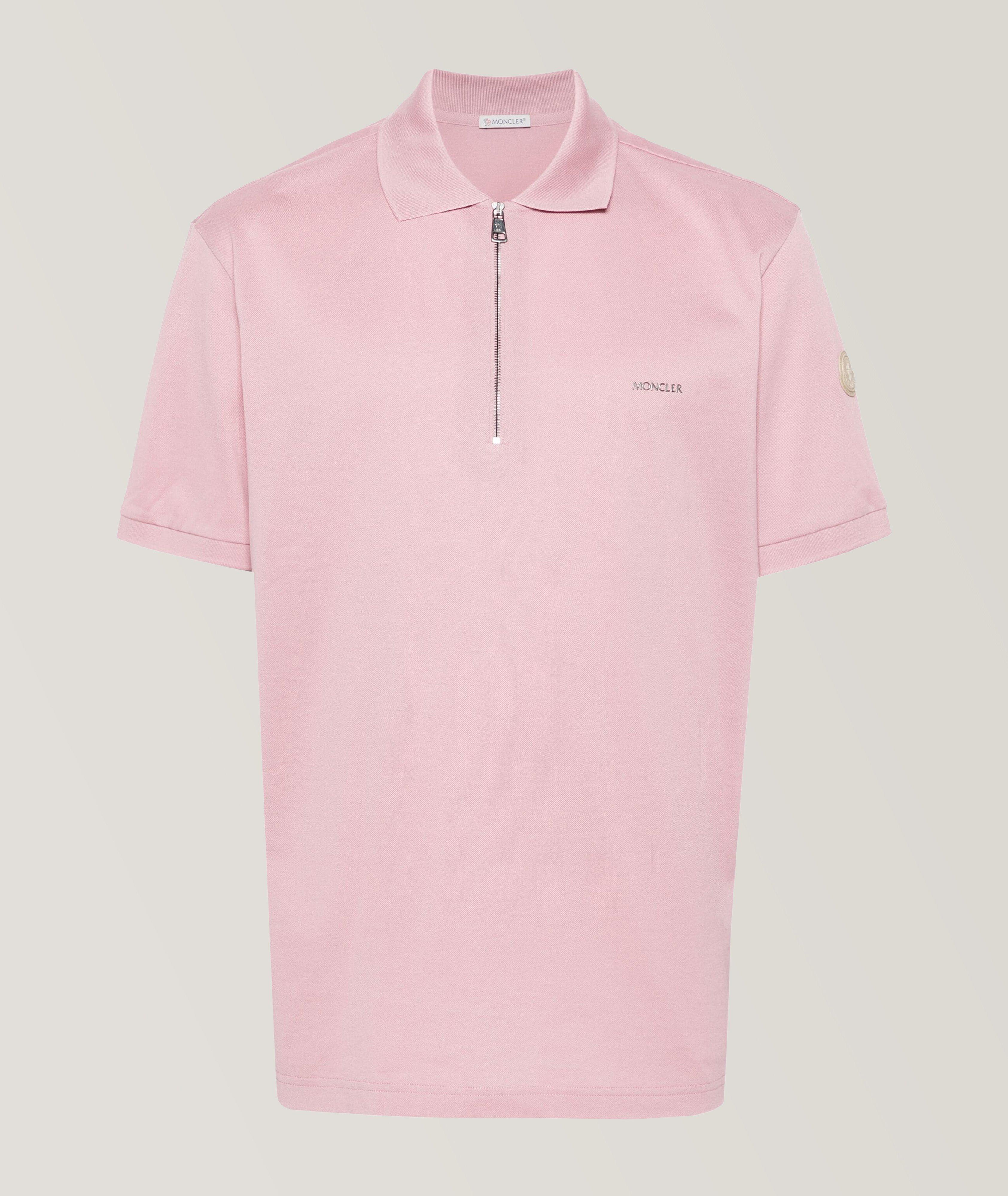 Moncler Jersey Cotton Quarter-Zip Polo 