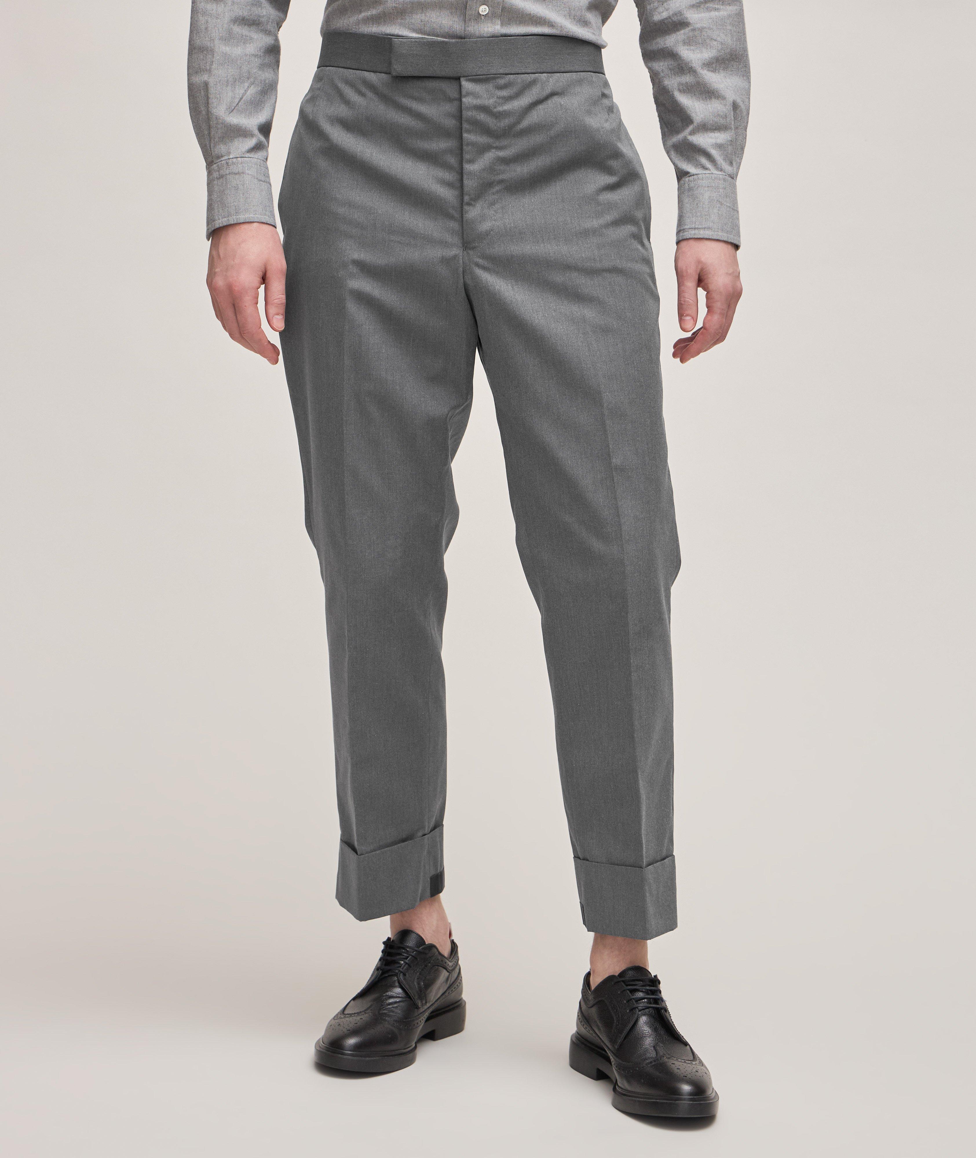 Pantalon en mélange de coton avec courroie arrière ajustable image 1