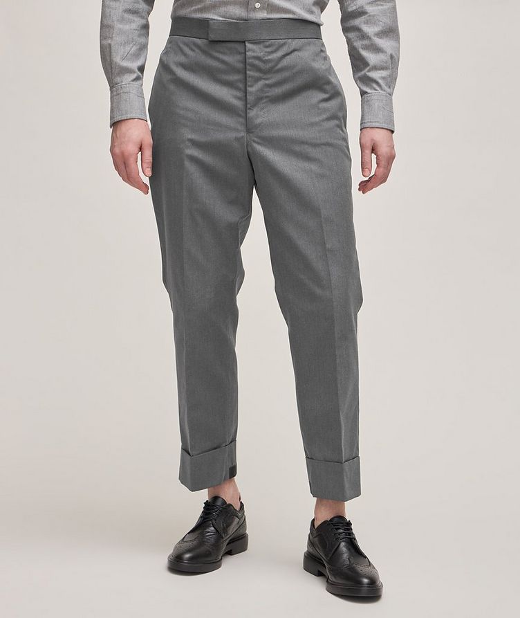 Cotton-Blend Pants with Adjustable Backstrap  image 1