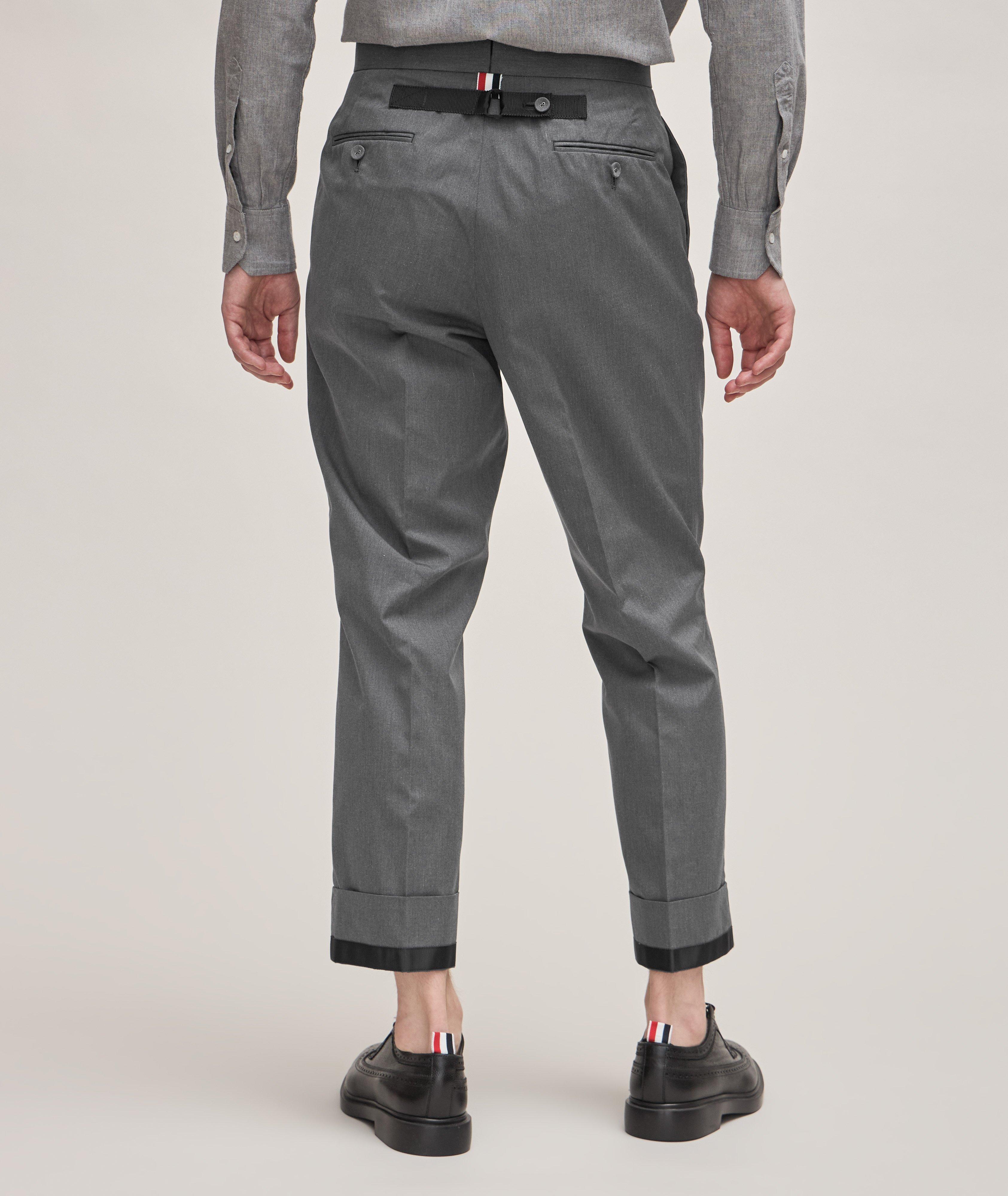 Pantalon en mélange de coton avec courroie arrière ajustable image 2