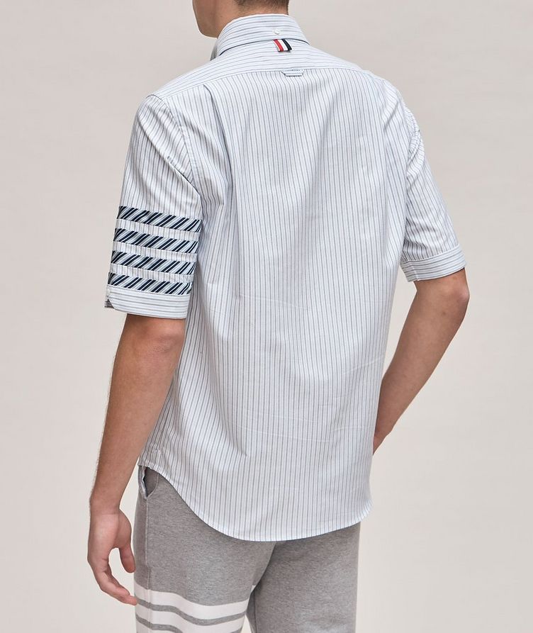 Striped Linen-Blend Button-Down Collar Sport Shirt image 2
