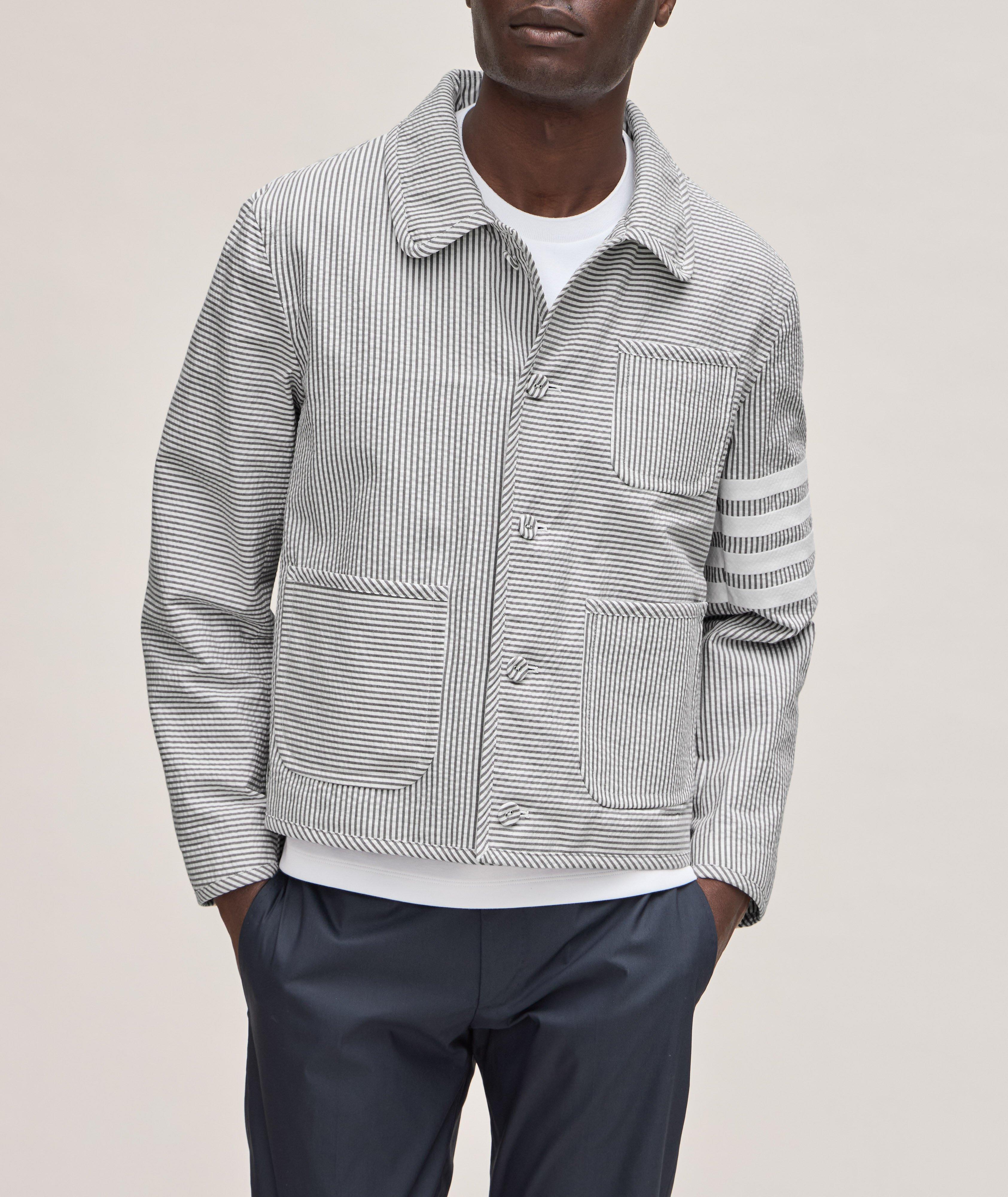 Blouson en toile seersucker à quatre bandes image 1