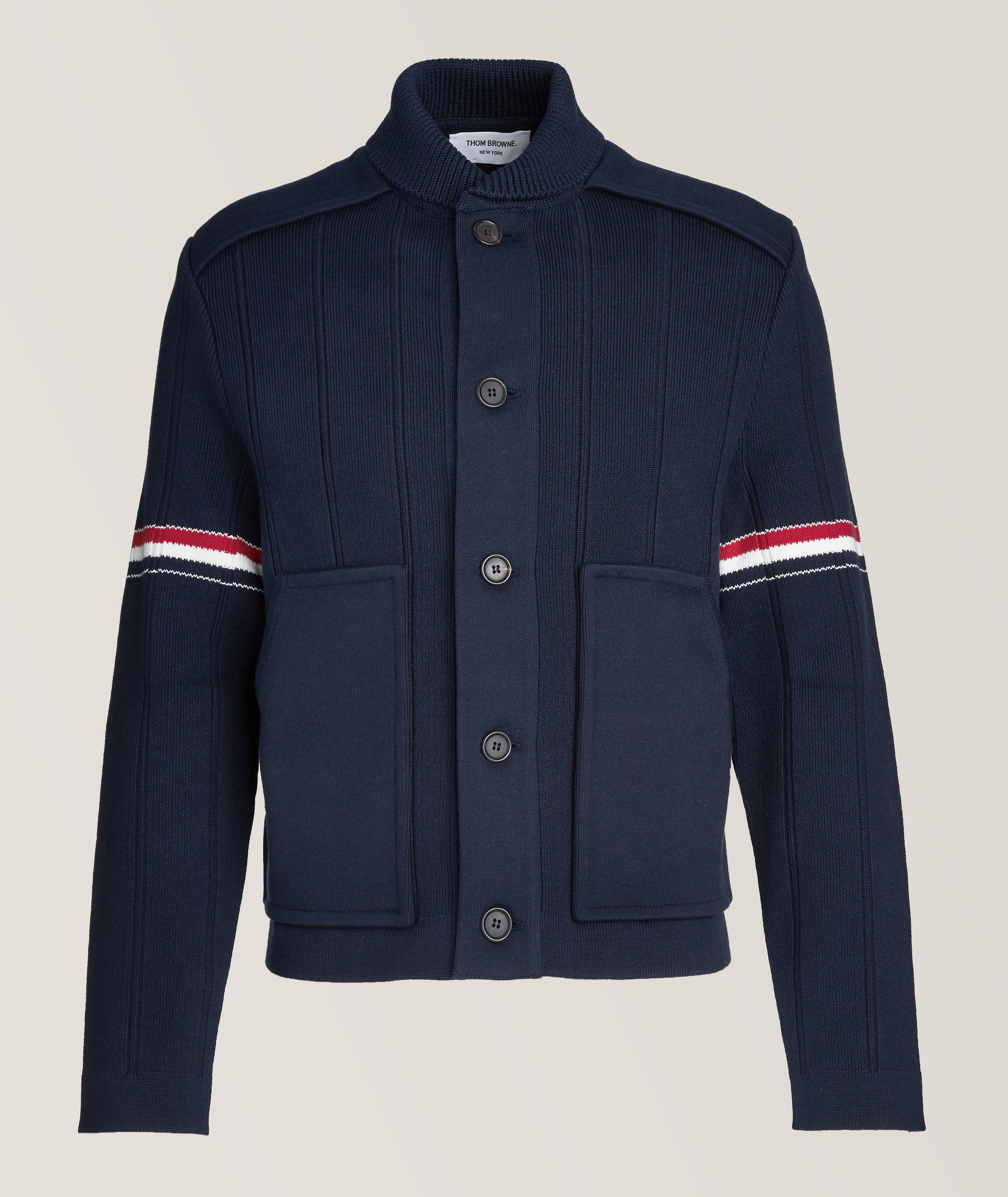 Thom Browne Double Fleece Cotton-Cashmere Blend Jacket