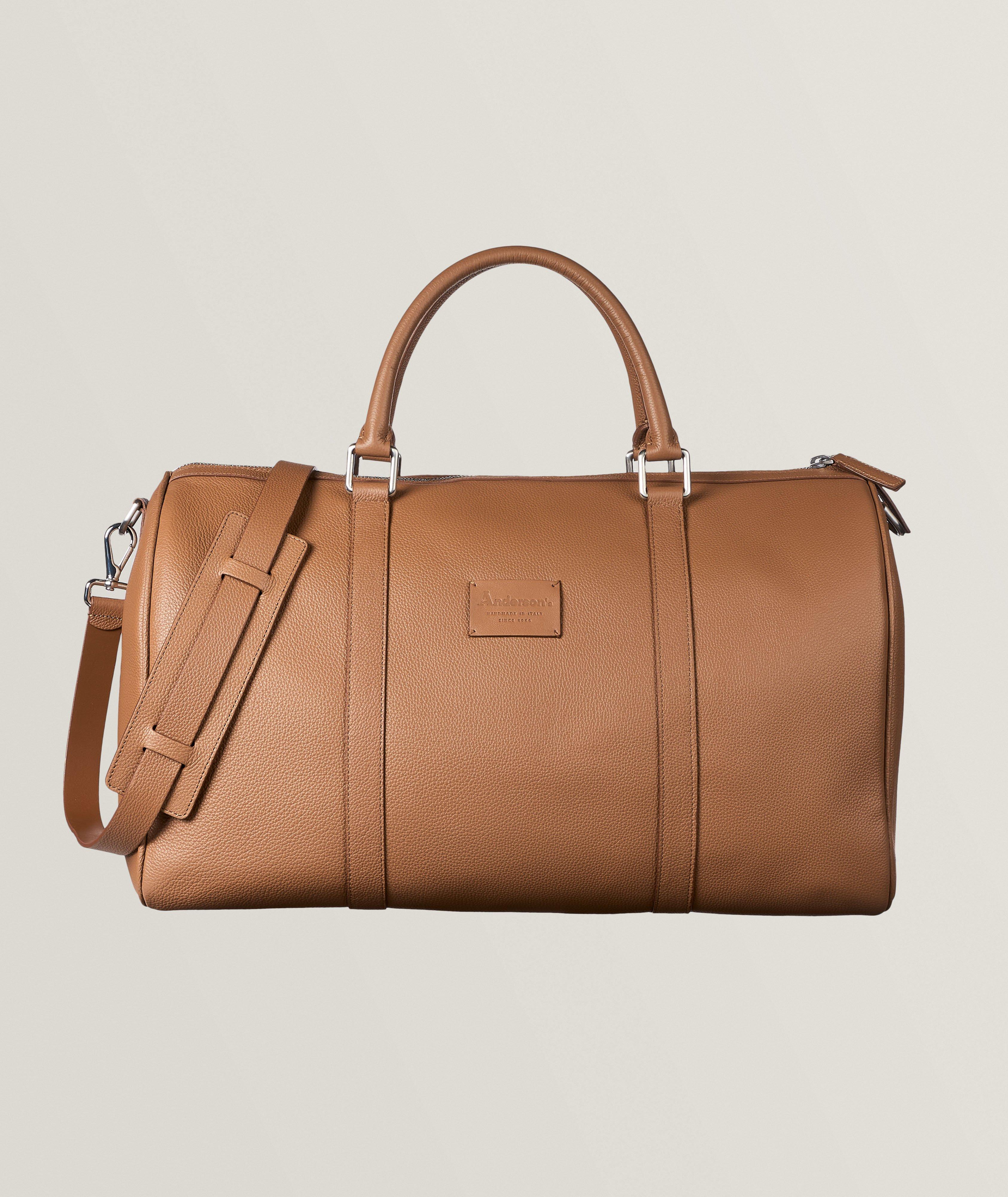 Grained Leather Duffle Bag 