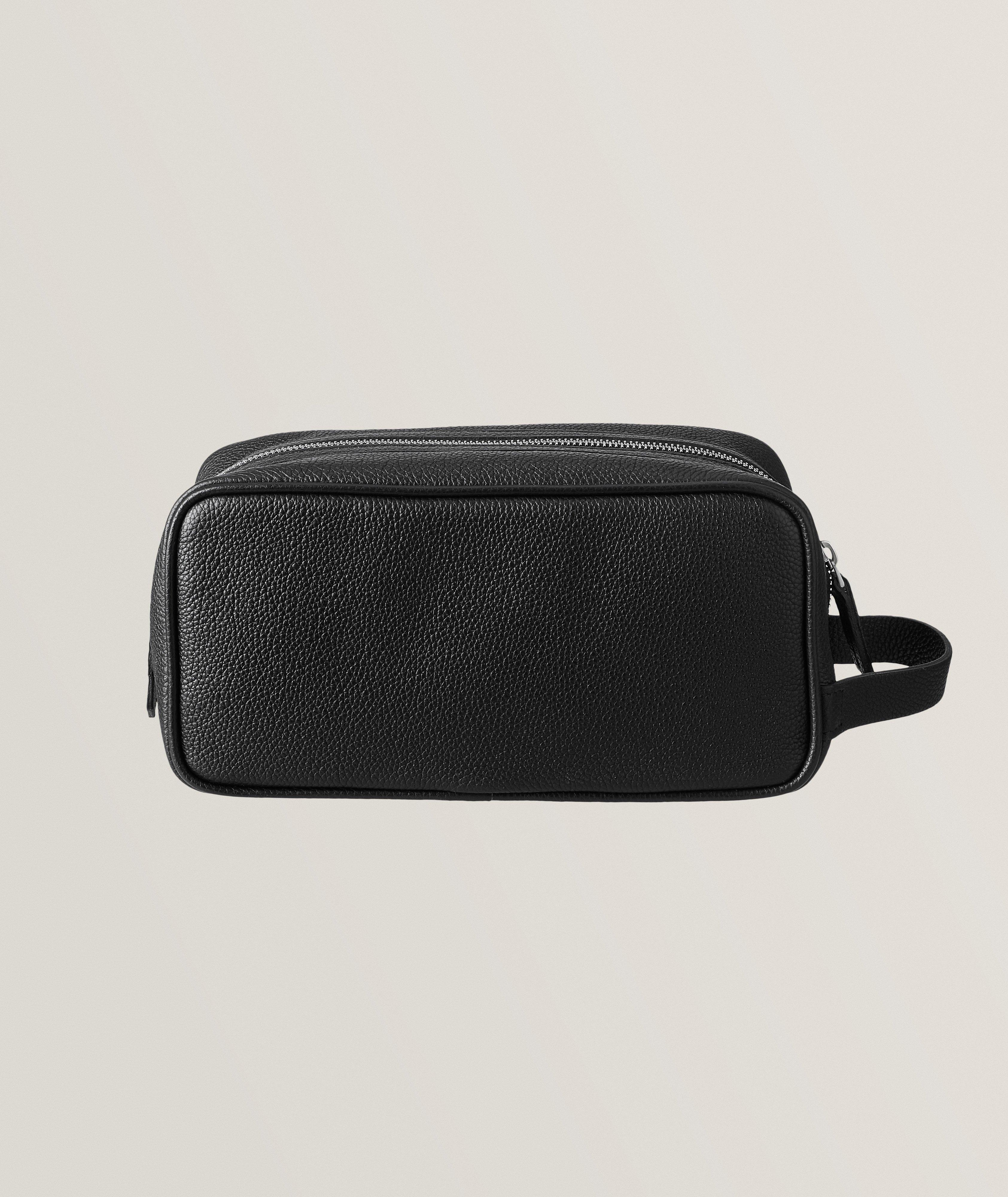 Grained Leather Toiletry Bag  image 1