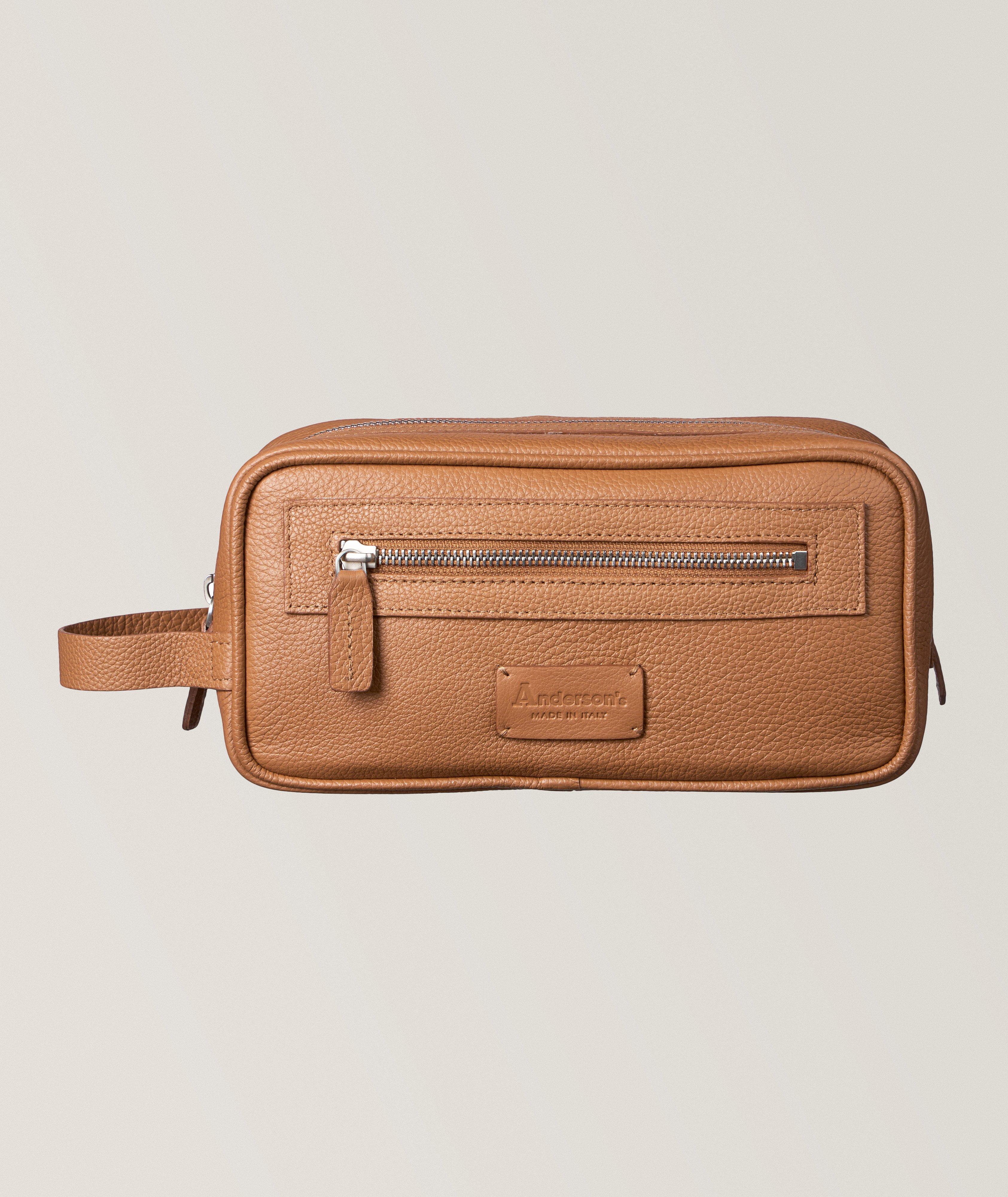 Grained Leather Toiletry Bag 