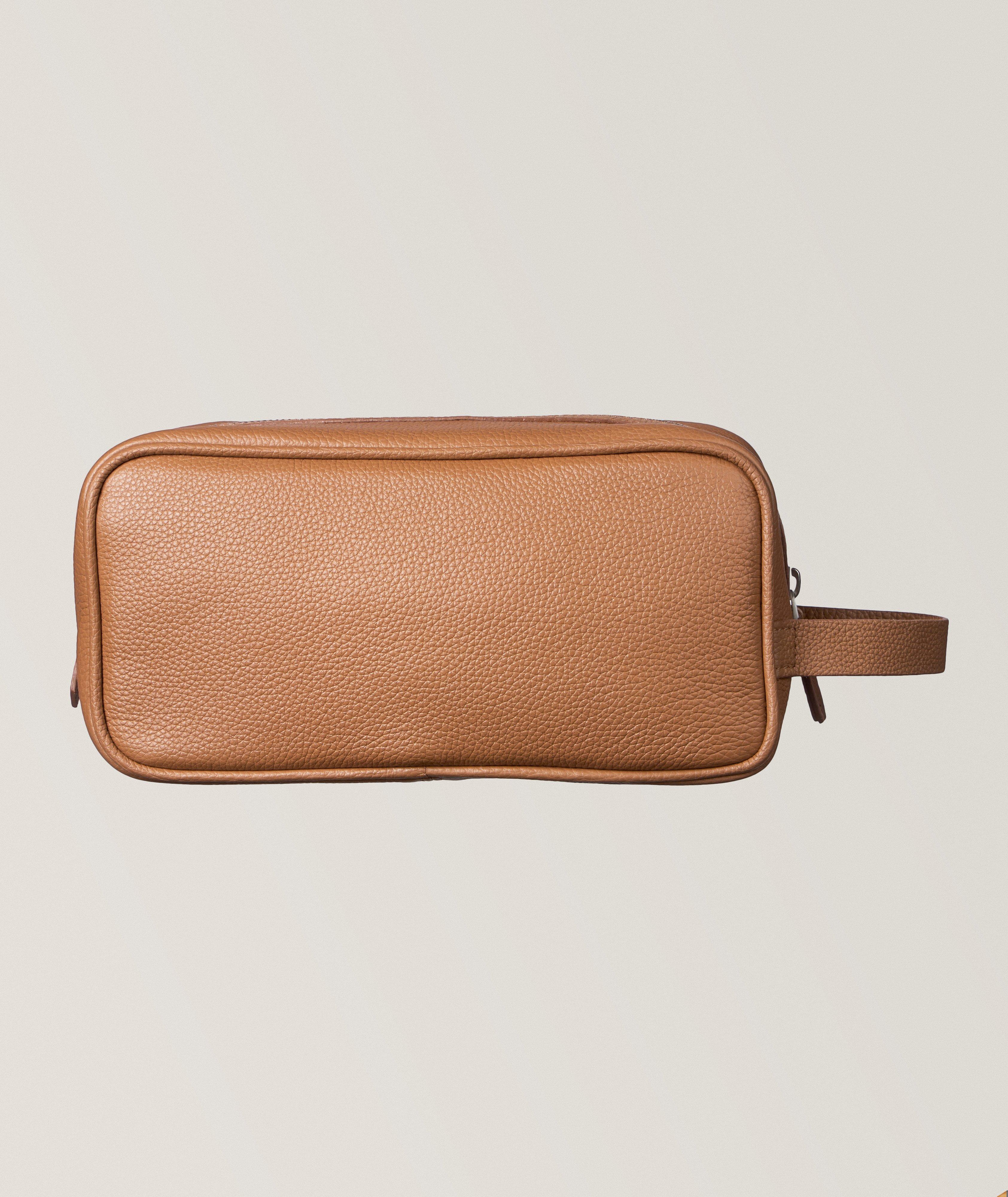 Grained Leather Toiletry Bag  image 1