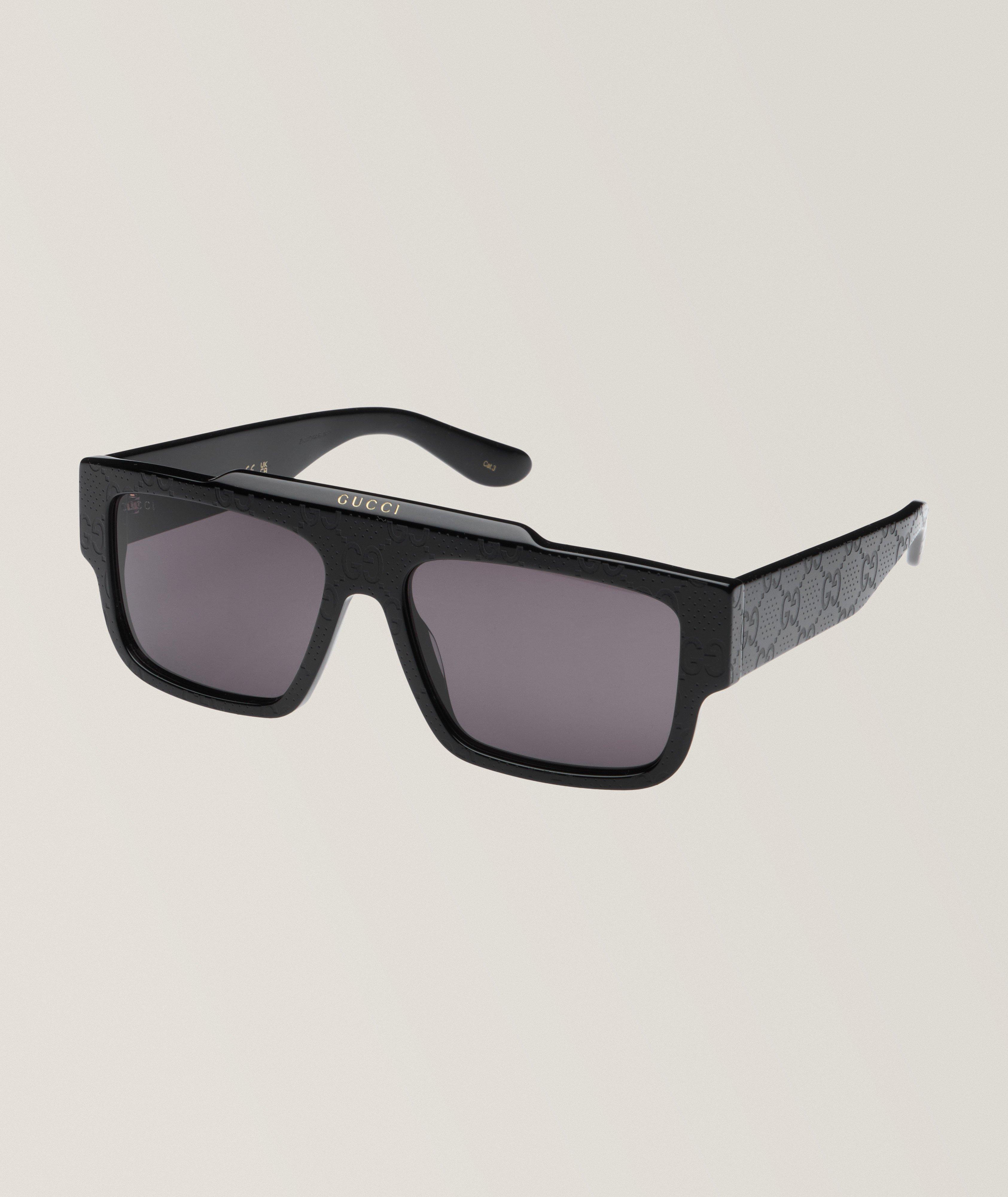 Gucci Shiny Acetate Full Rim Pilot Sunglasses 