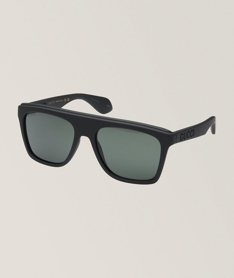 Matte Full Rim Rectangle Sunglasses image 0