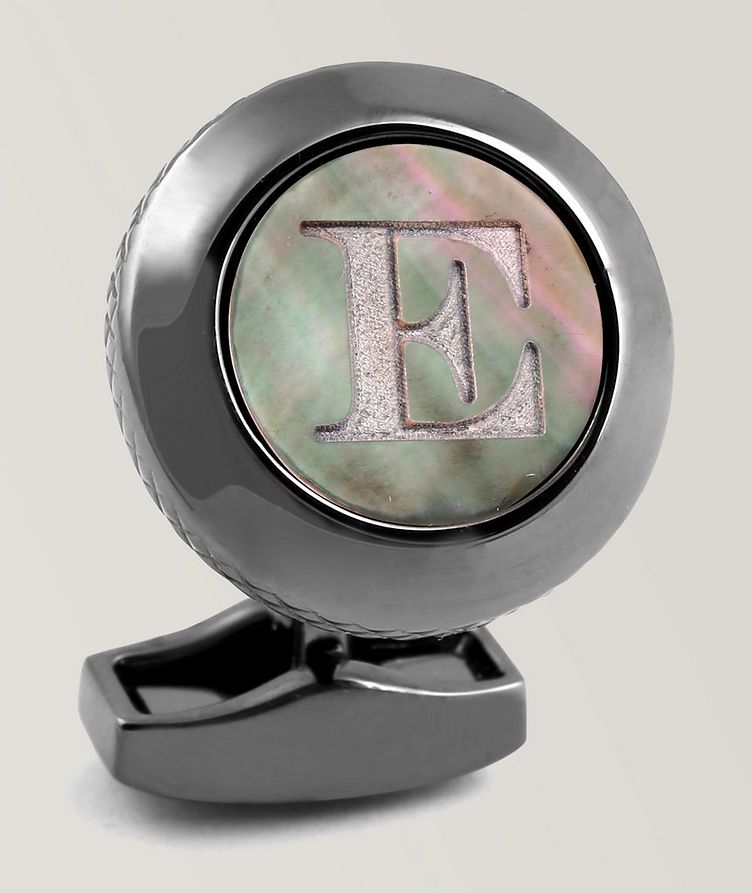 'E' Engraved Personal Letter Cufflink image 0