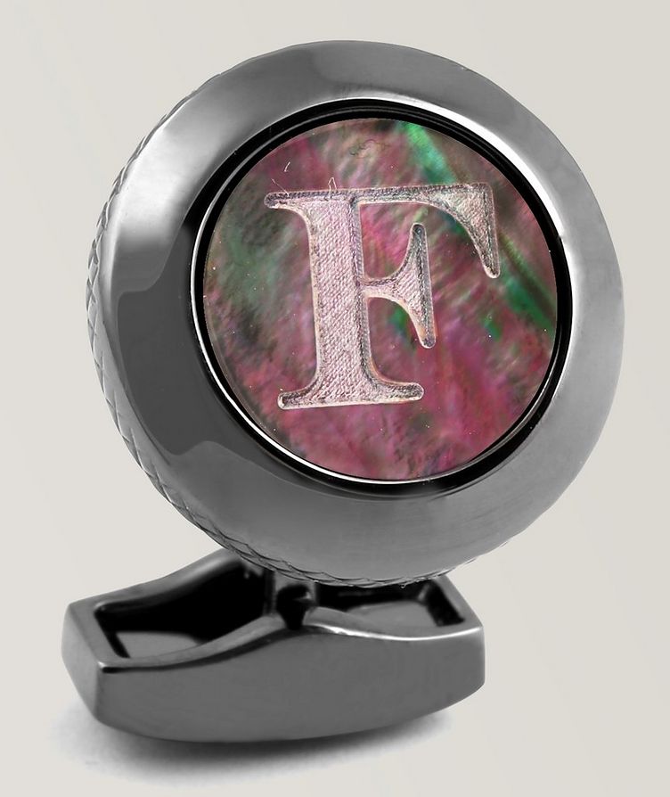 'F' Engraved Personal Letter Cufflink image 0