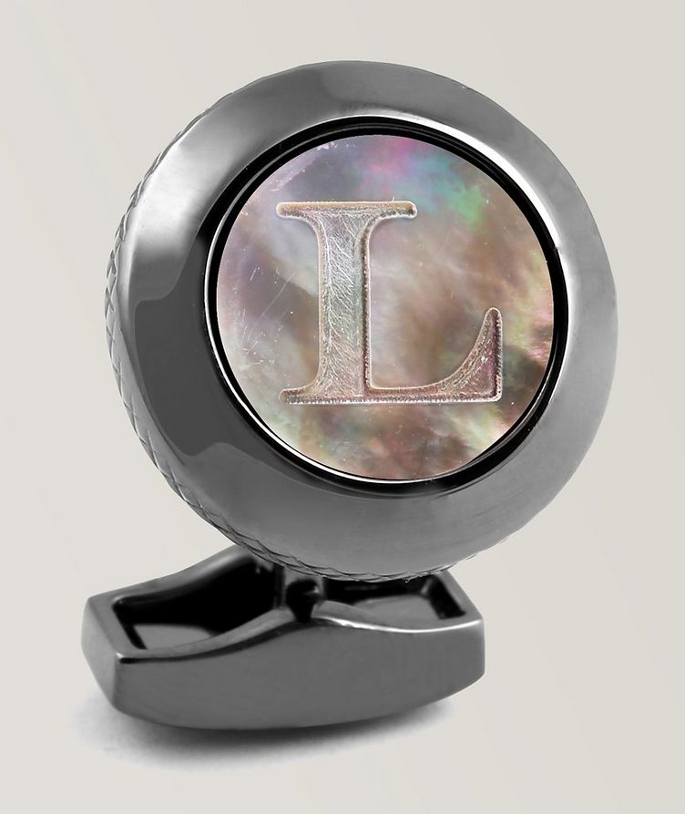 'L' Engraved Personal Letter Cufflink image 0