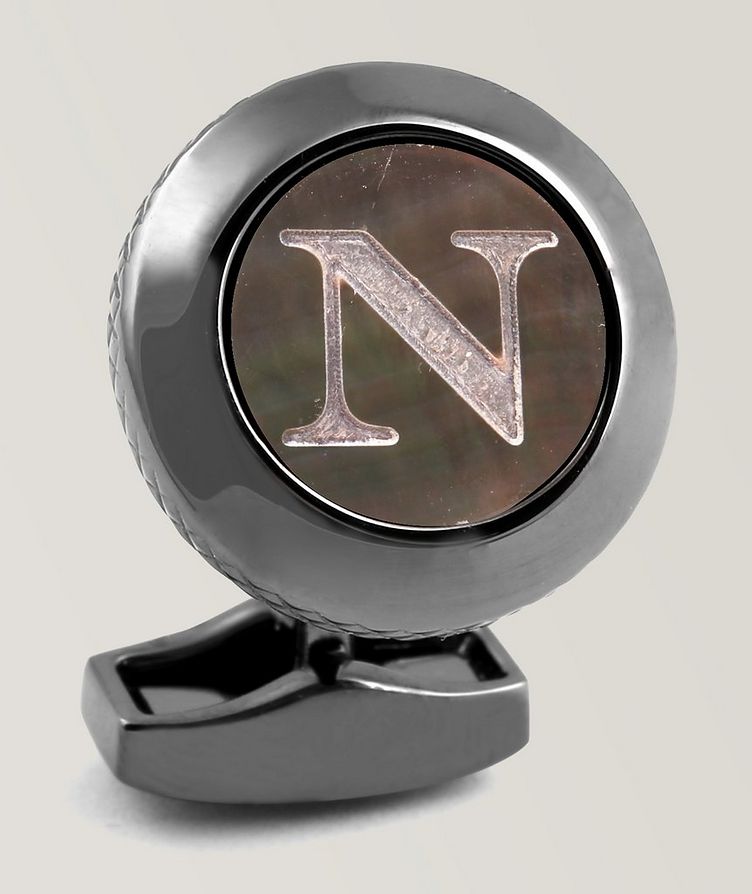 'N' Engraved Personal Letter Cufflink image 0