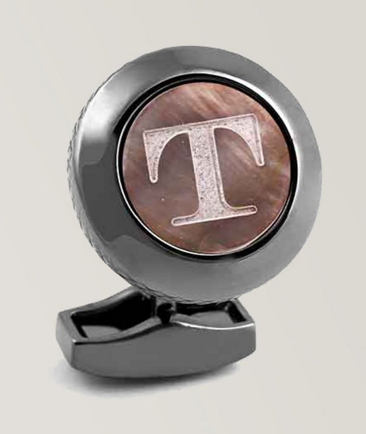 'T' Engraved Personal Letter Cufflink image 0