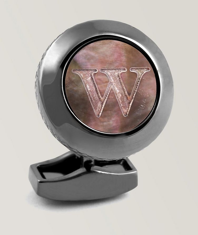'W' Engraved Personal Letter Cufflink image 0