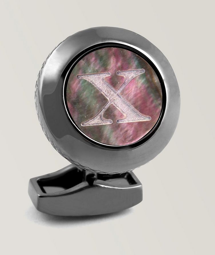 'X' Engraved Personal Letter Cufflink image 0