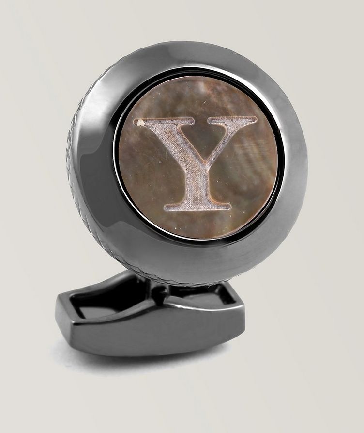 'Y' Engraved Personal Letter Cufflink image 0