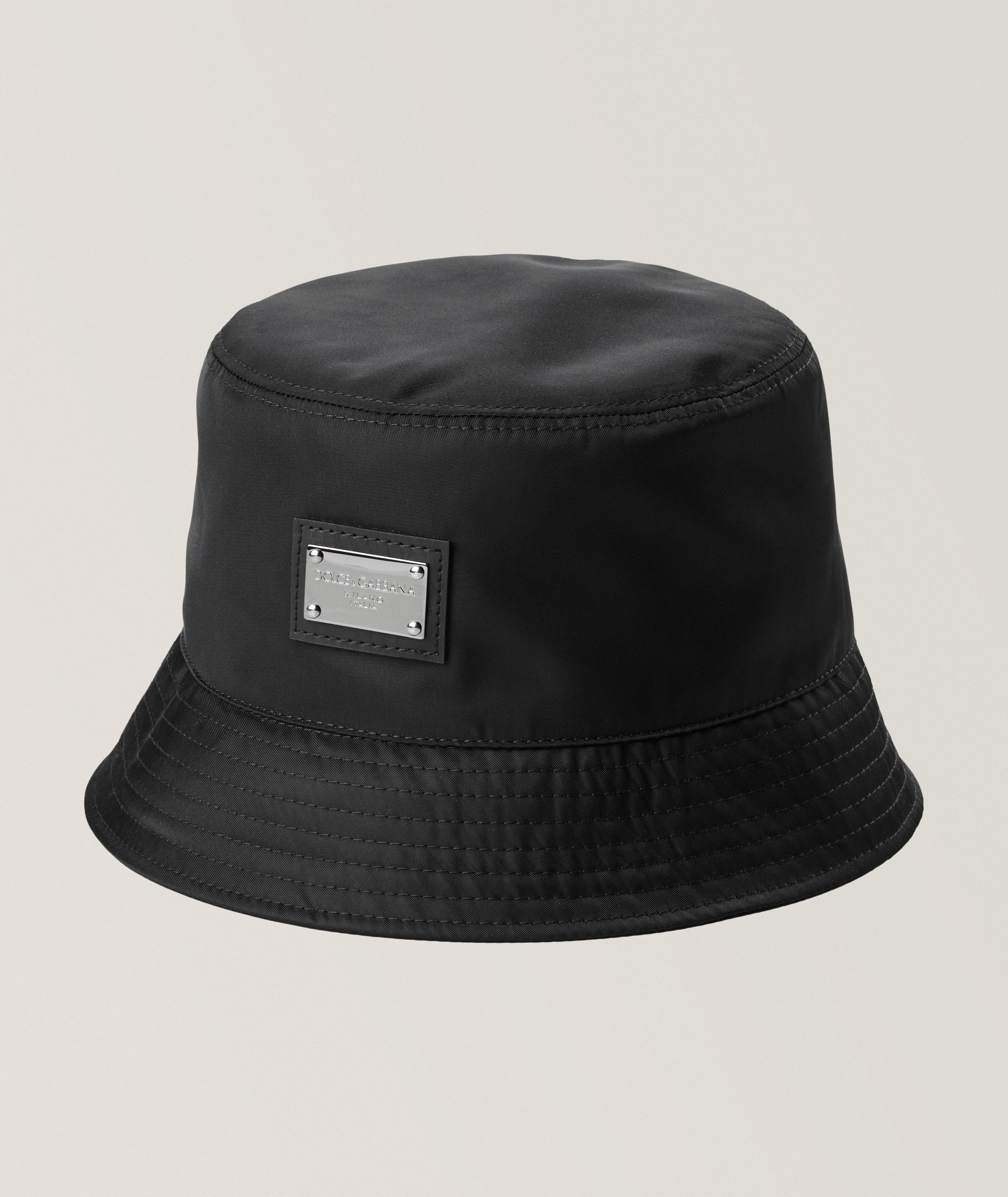 Logo Plaque Nylon Bucket Hat