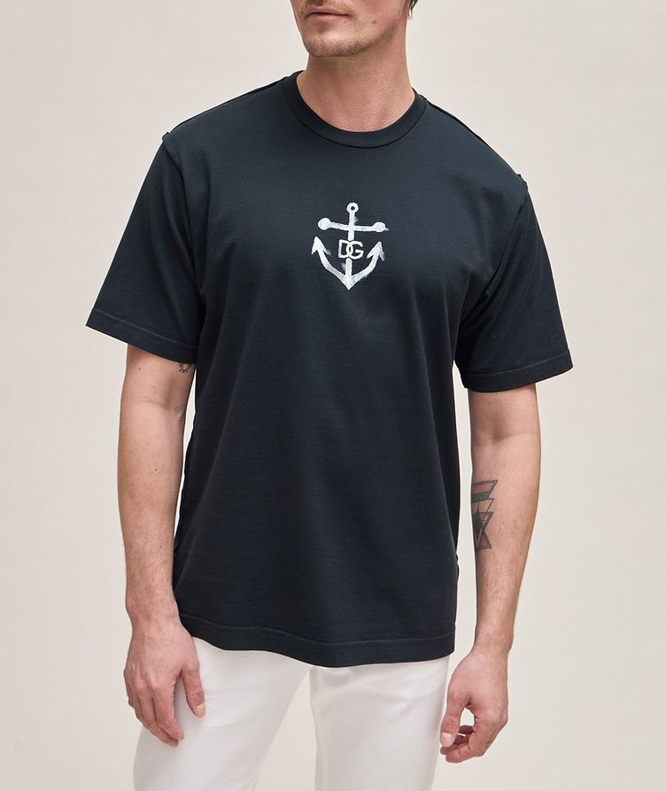 Marina Collection Anchor Print T-Shirt image 1