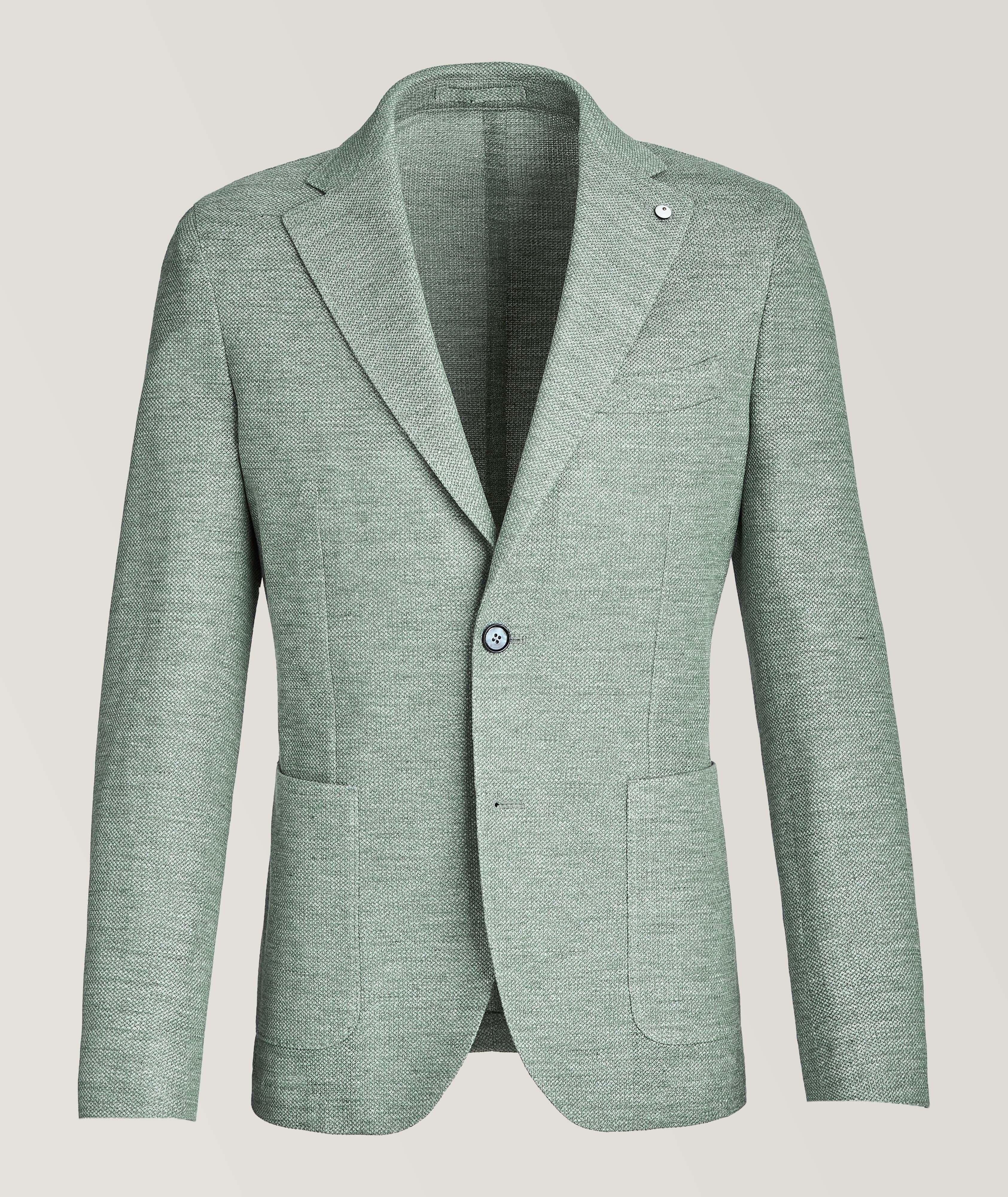 Houndstooth Linen-Cotton Sport Jacket image 0