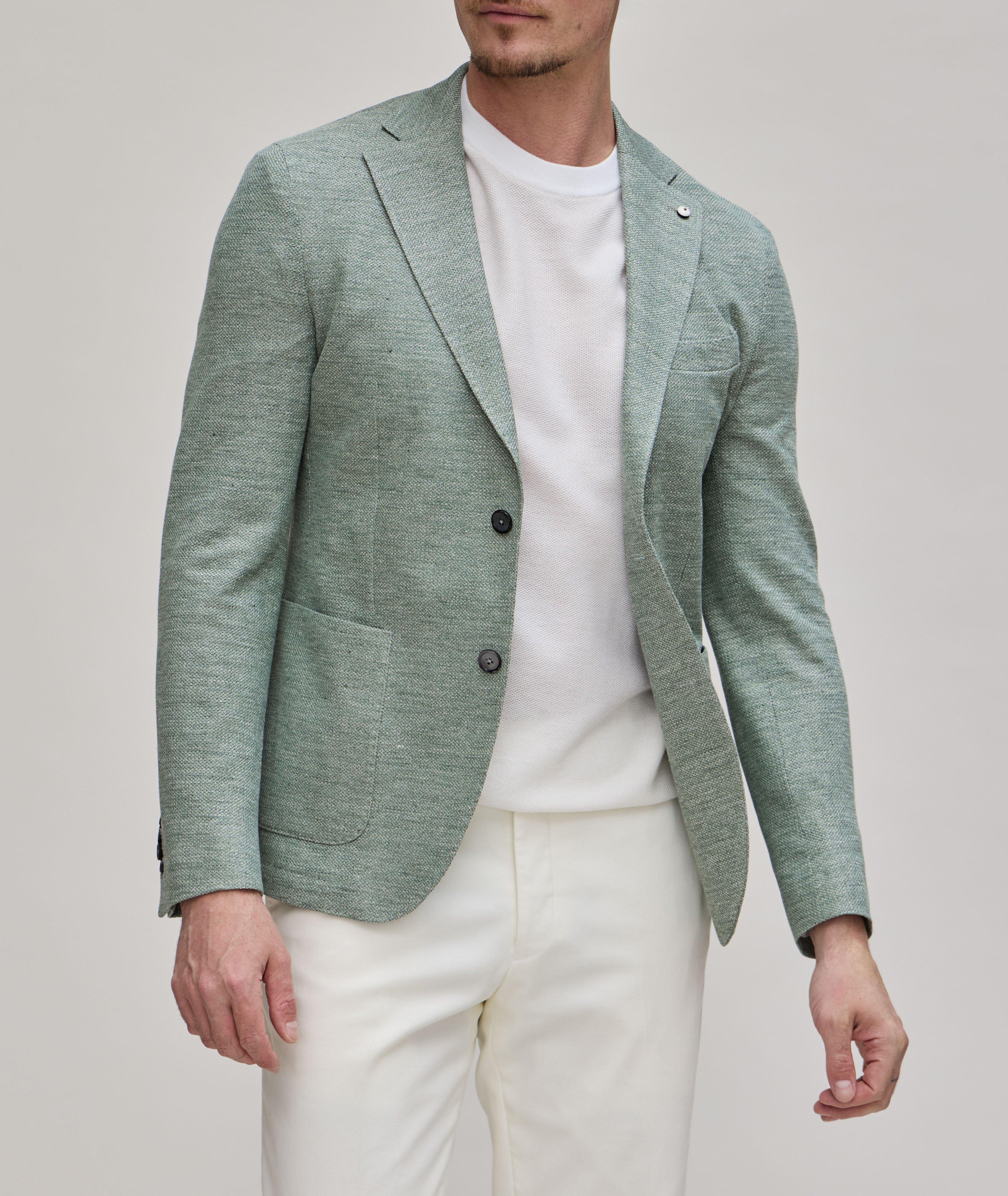 Houndstooth Linen-Cotton Sport Jacket image 1