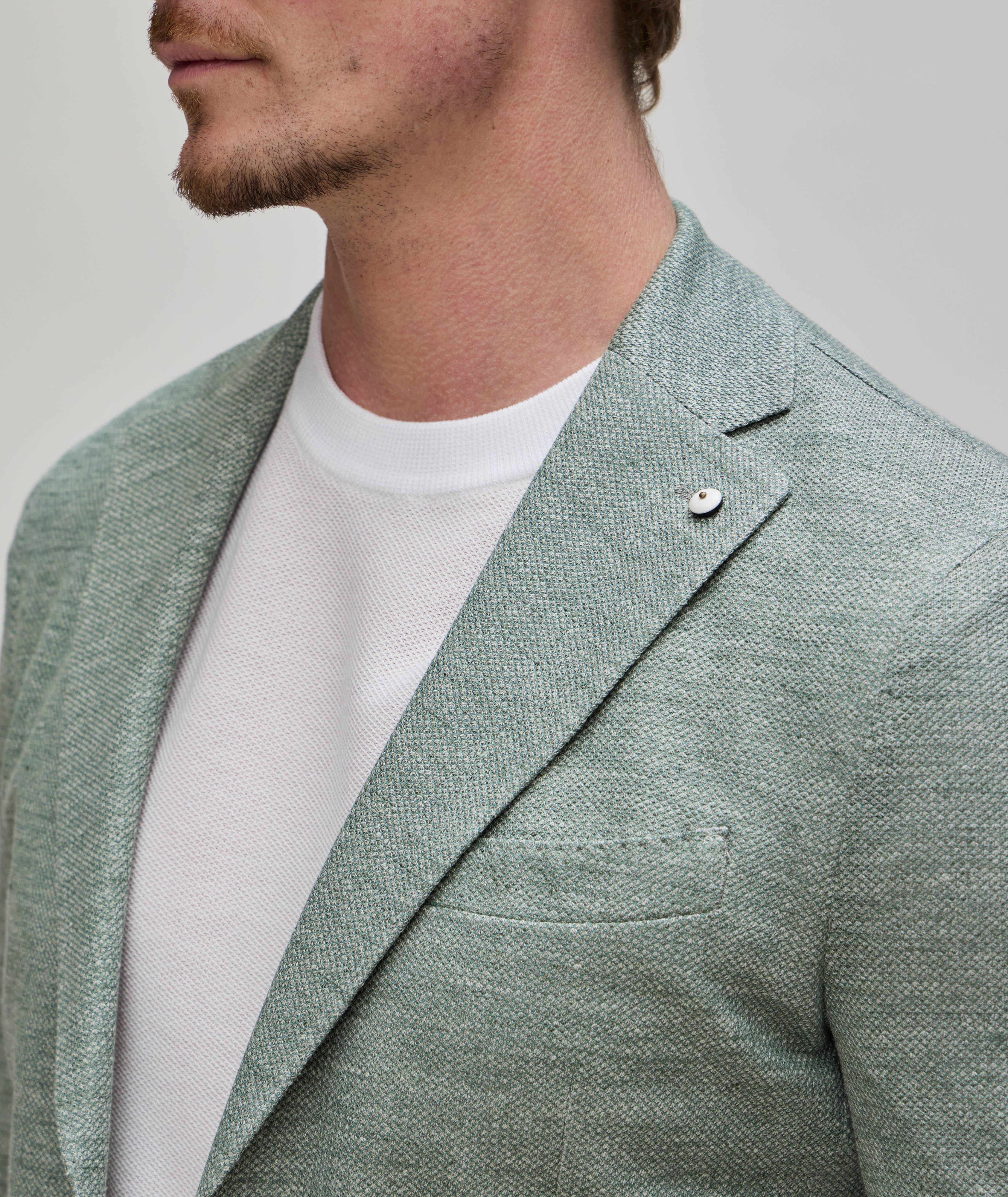 Houndstooth Linen-Cotton Sport Jacket image 3