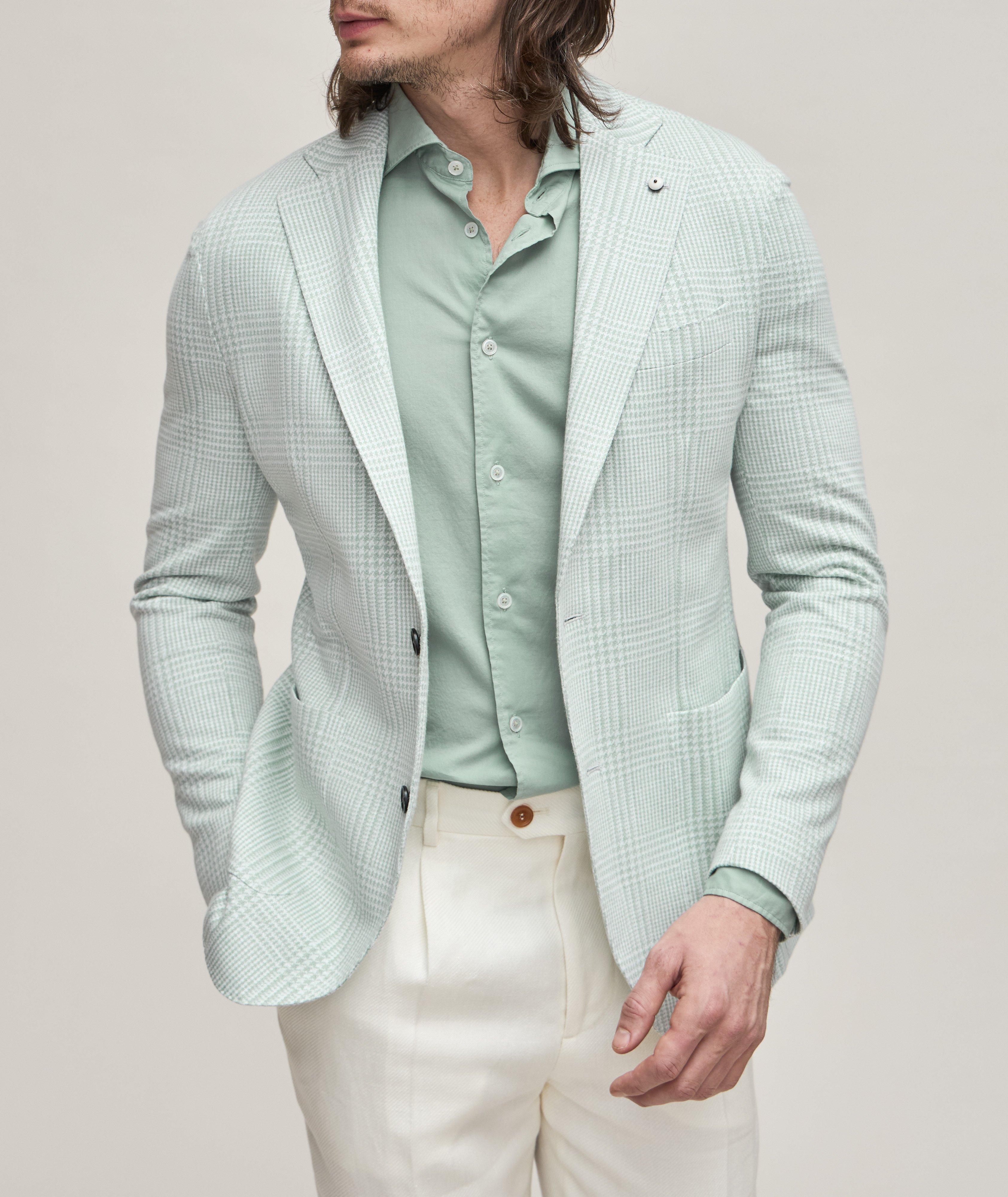 Stitched Jersey Linen-Cotton Sport Jacket  image 1