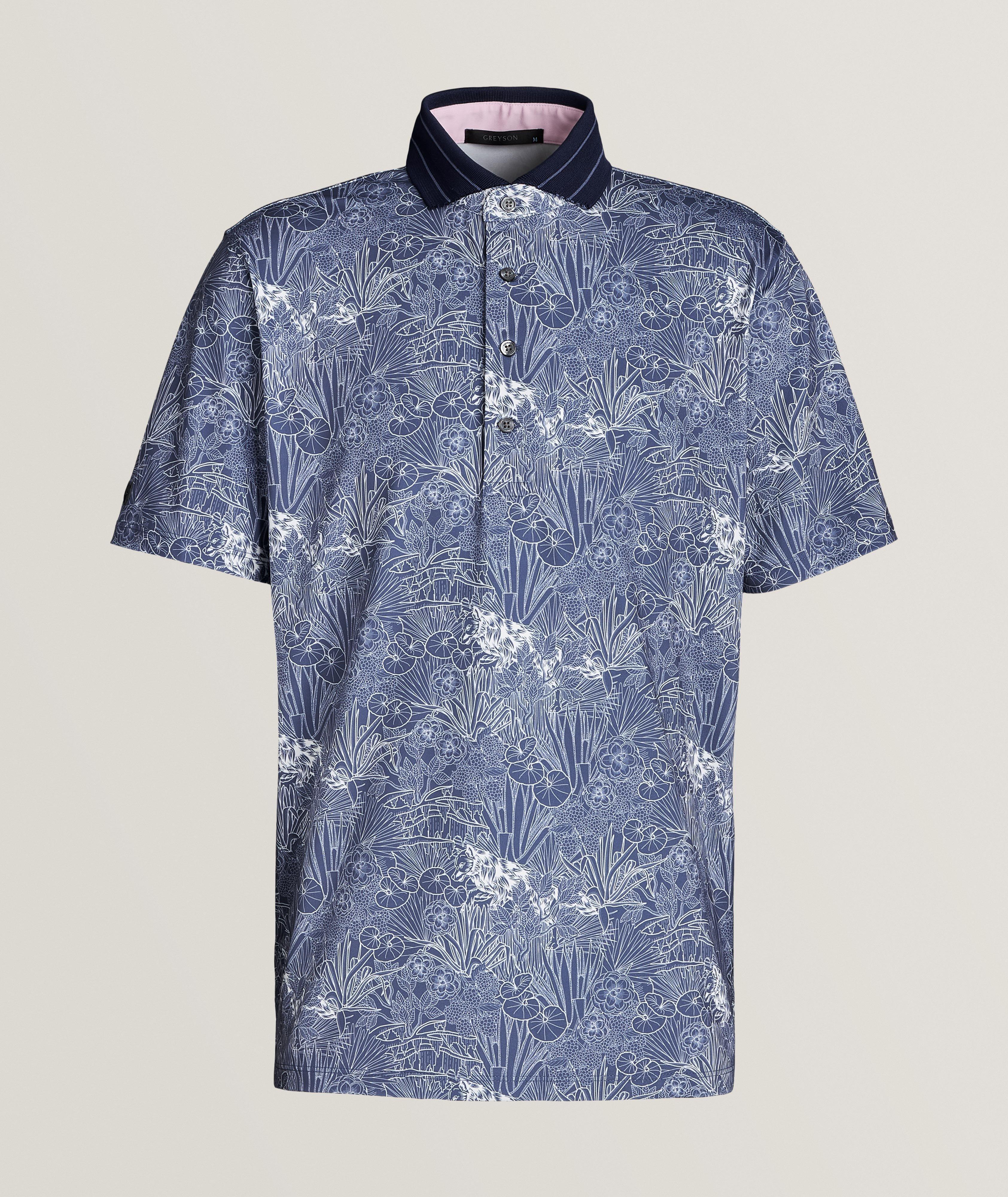 Floral Technical Fabric Polo image 0
