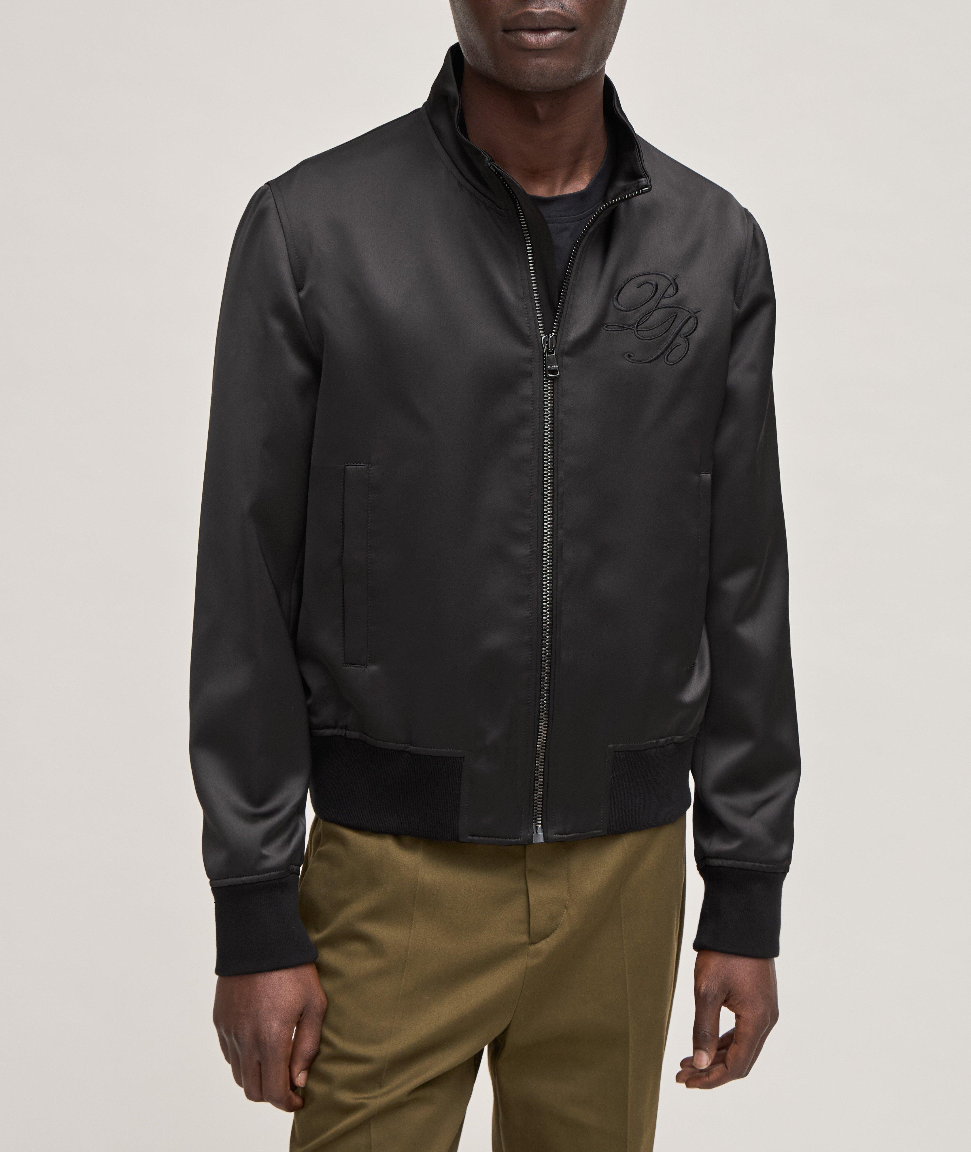 Blouson en satin avec logo brodé image 1