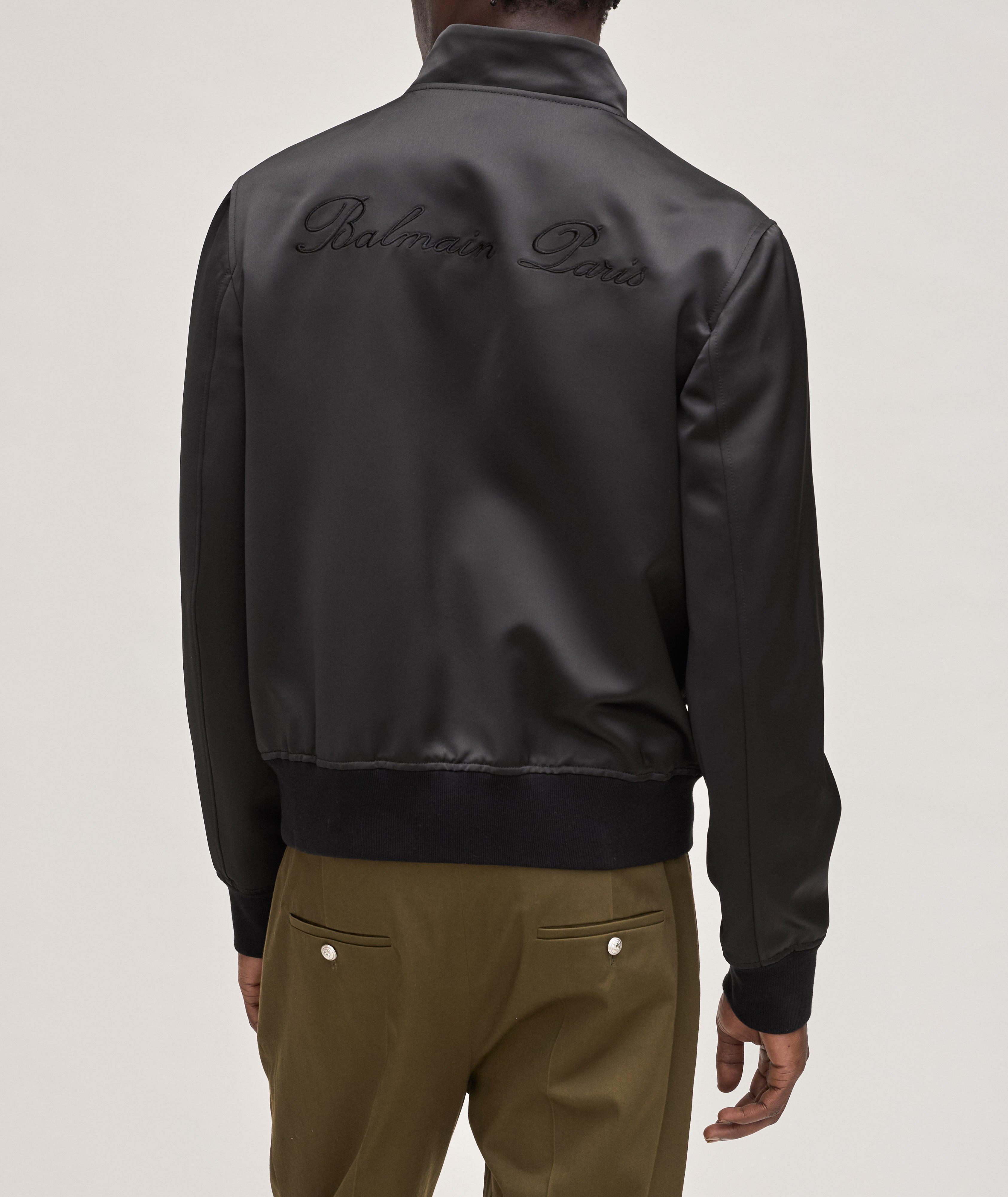 Blouson en satin avec logo brodé image 2