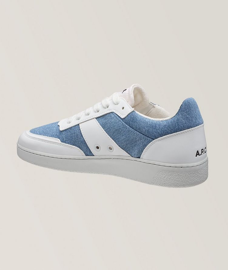 Split Panels Canvas & Leather Sneakers image 1